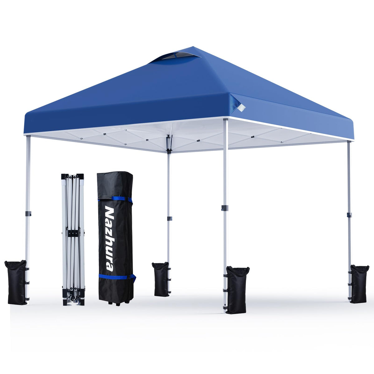 Carpa Plegable Pop-Up 3x3m Impermeable con Bolsa de Transporte y Pesos