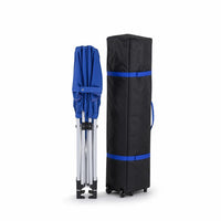 Carpa plegada con su bolsa de transporte