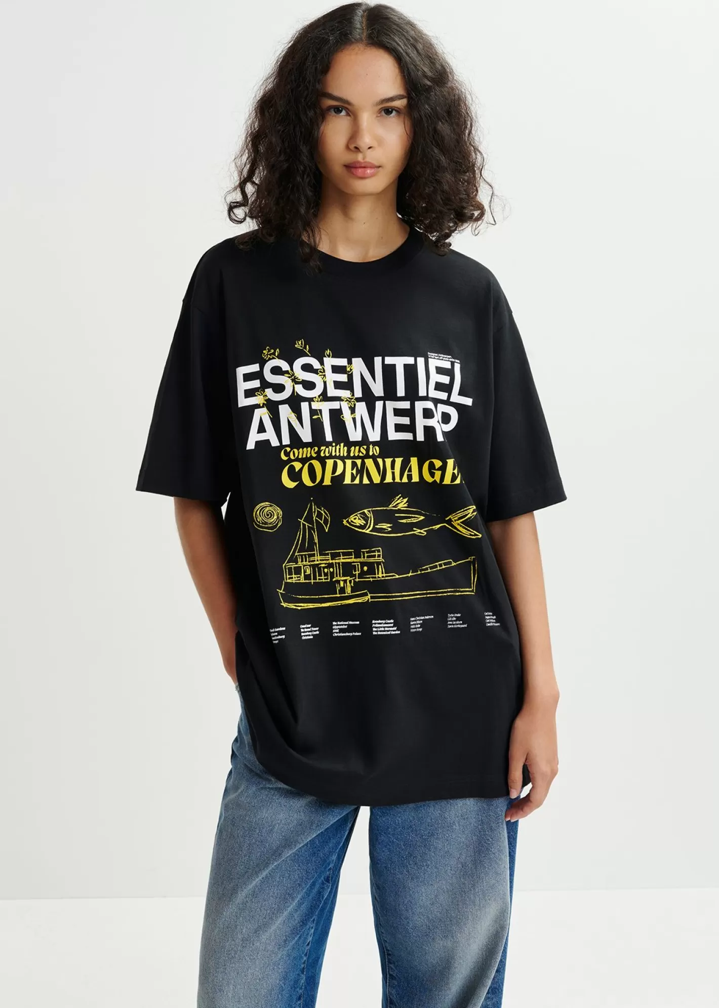 Cheap Black cotton T-shirt with print - Online exclusive Fall 2024 Collection | T-shirts