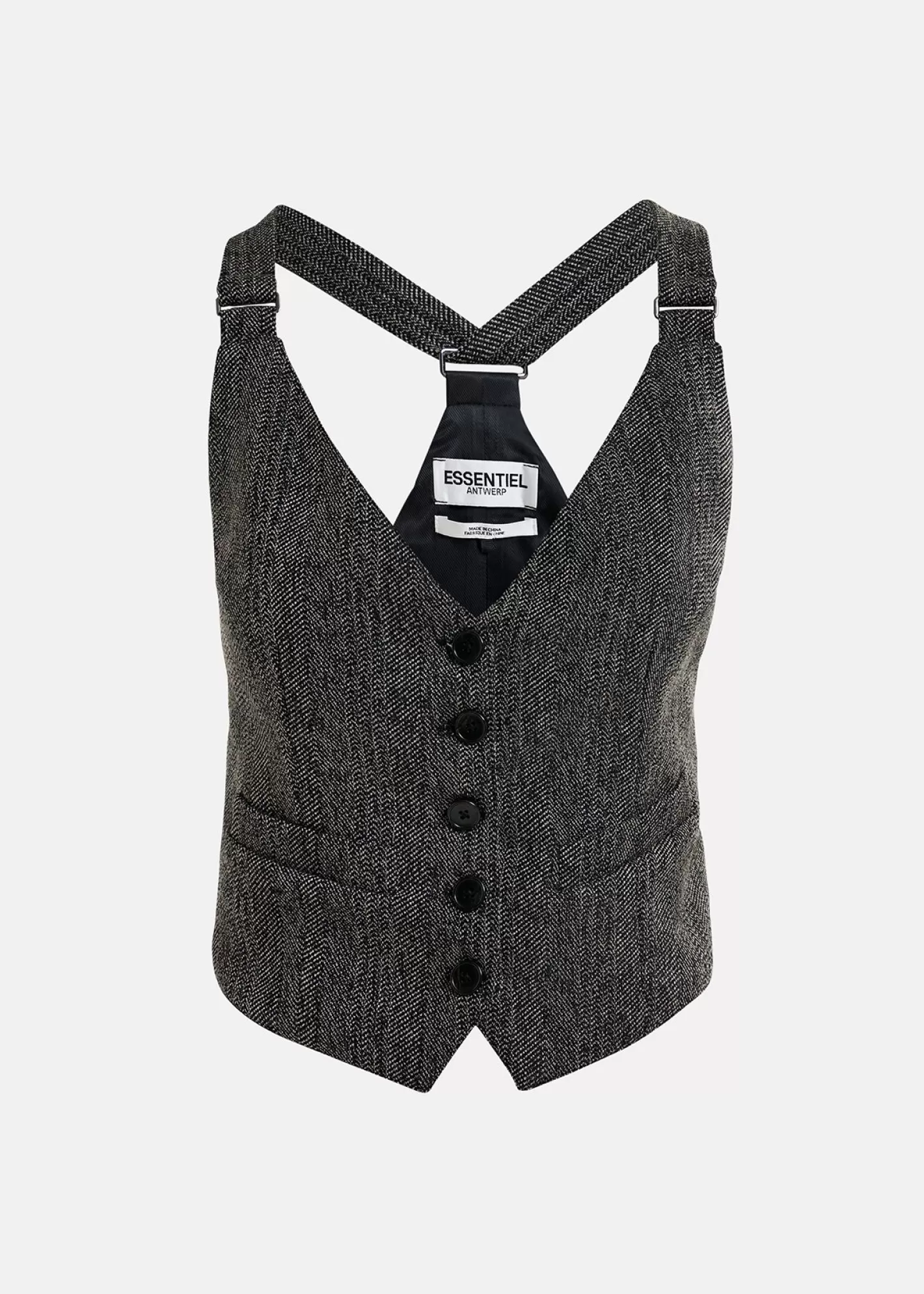 New Black herringbone waist coat Fall 2024 Collection | Partywear