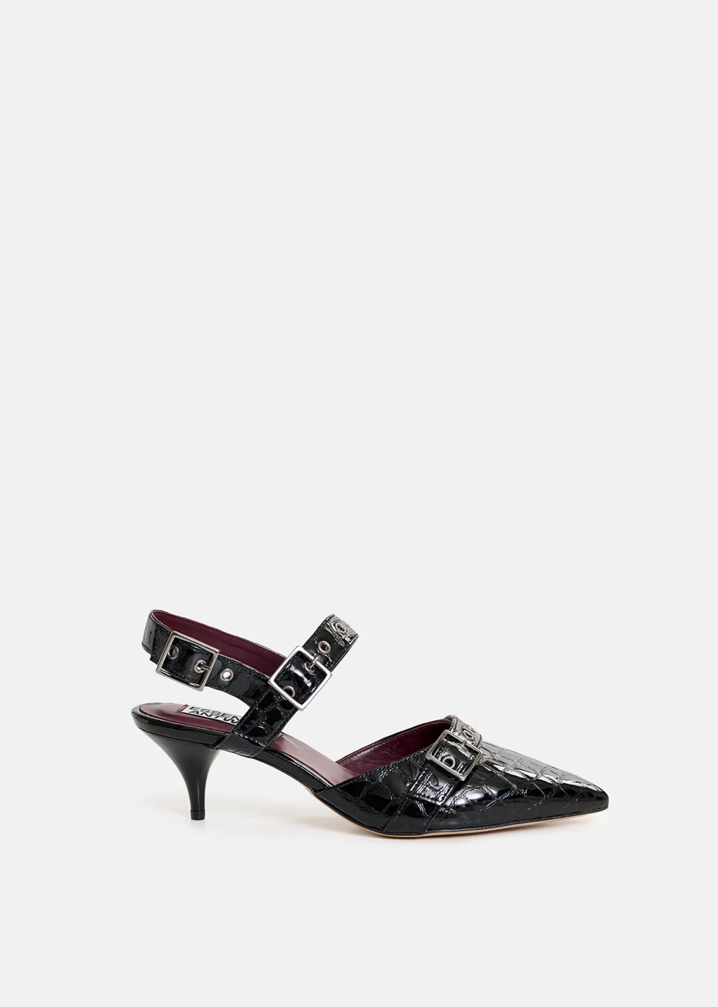 Hot leather croc-effect slingback pumps Fall 2024 Collection | Partywear