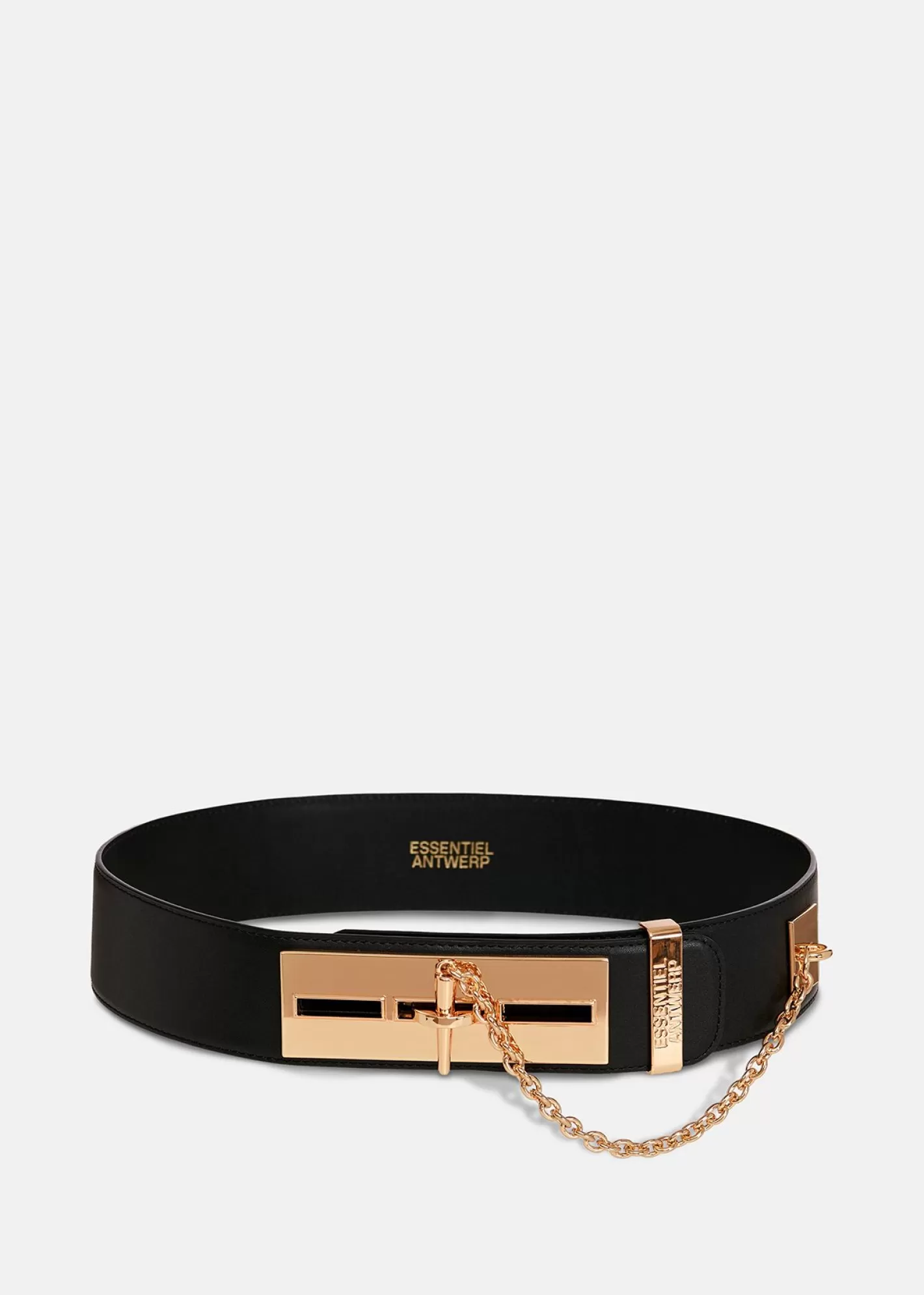 Cheap leather waist belt with gold-tone buckle Fall 2024 Collection | Belts