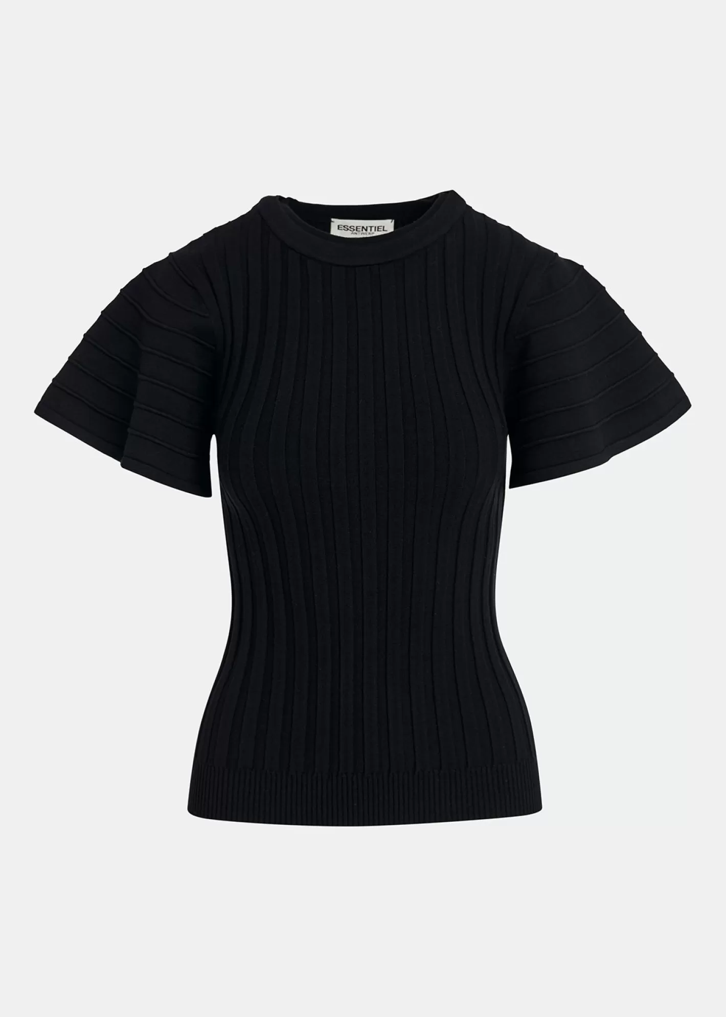 Store rib-knitted top with flared short sleeves Fall 2024 Collection | Tops & Blouses