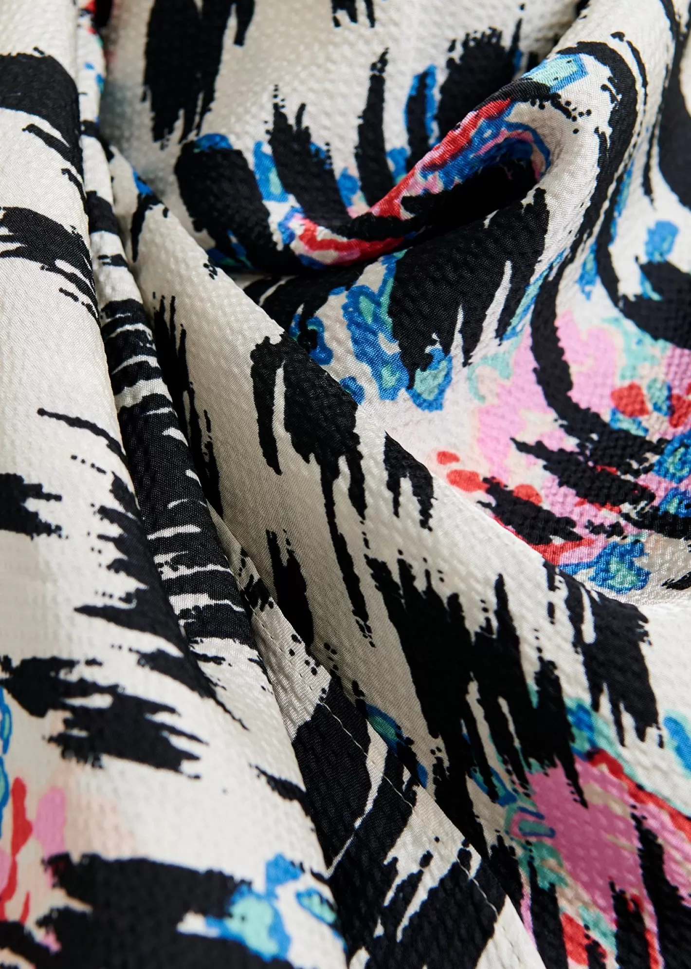 Cheap Black, white and multicolored zebra-print scarf Prints | Scarves