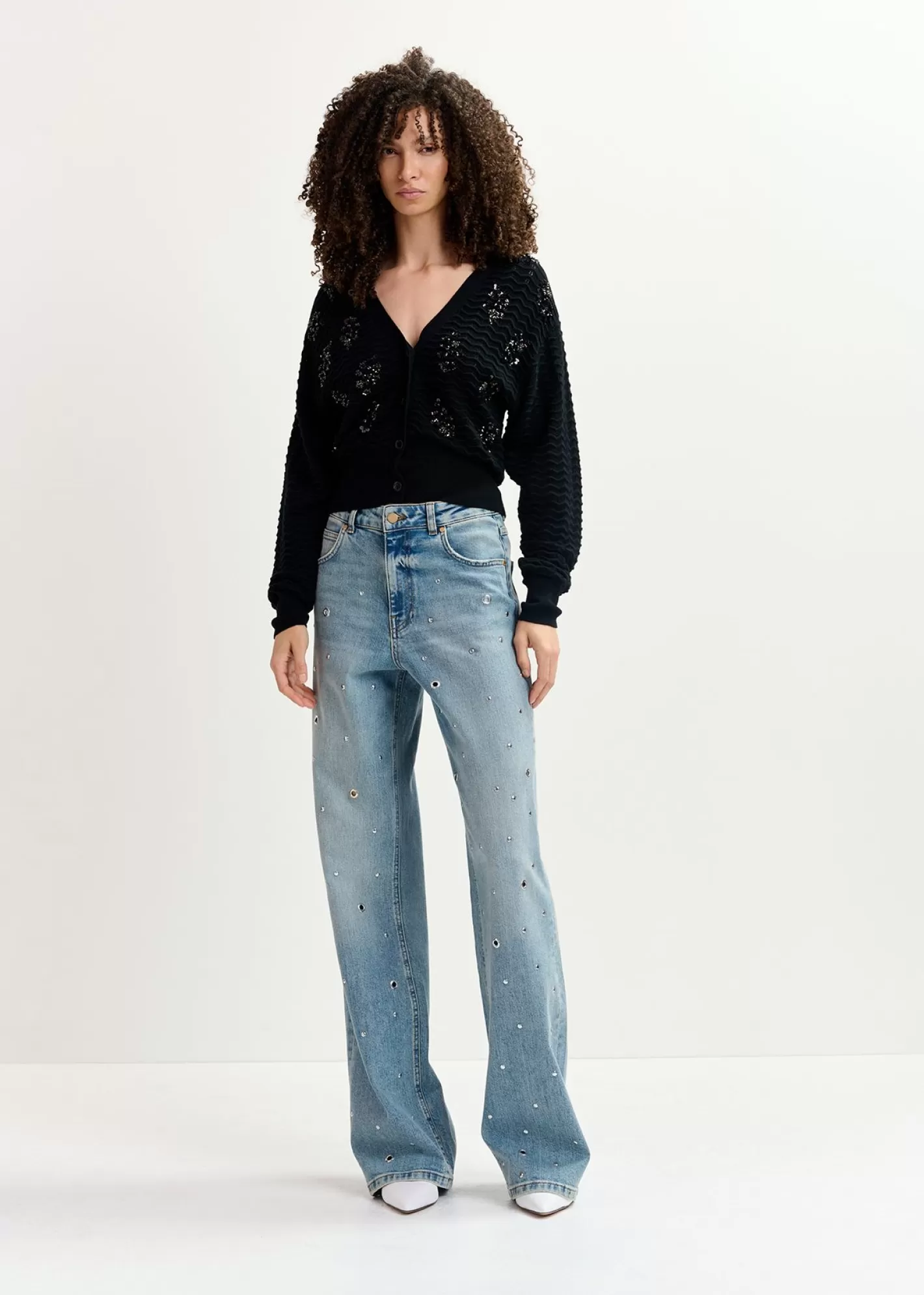 Best Sale eyelet-embellished jeans Fall 2024 Collection | Denim