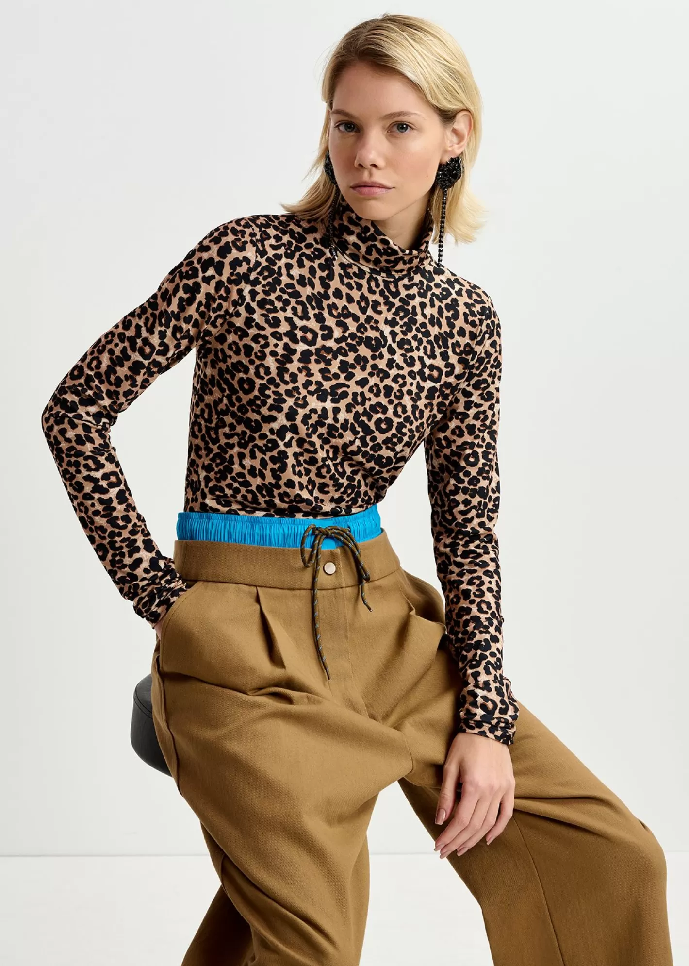 New leopard-print turtleneck top Fall 2024 Collection | Prints