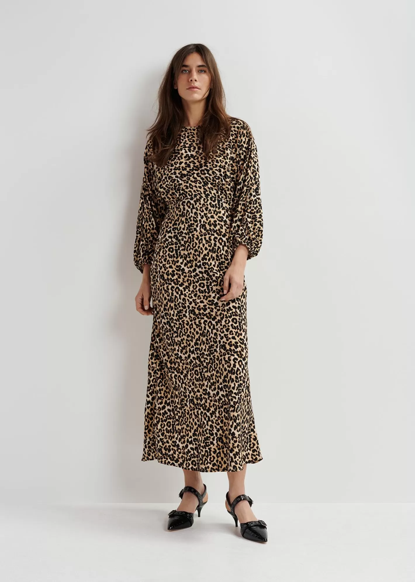 Cheap Brown maxi-length dress with leopard print Fall 2024 Collection | Prints