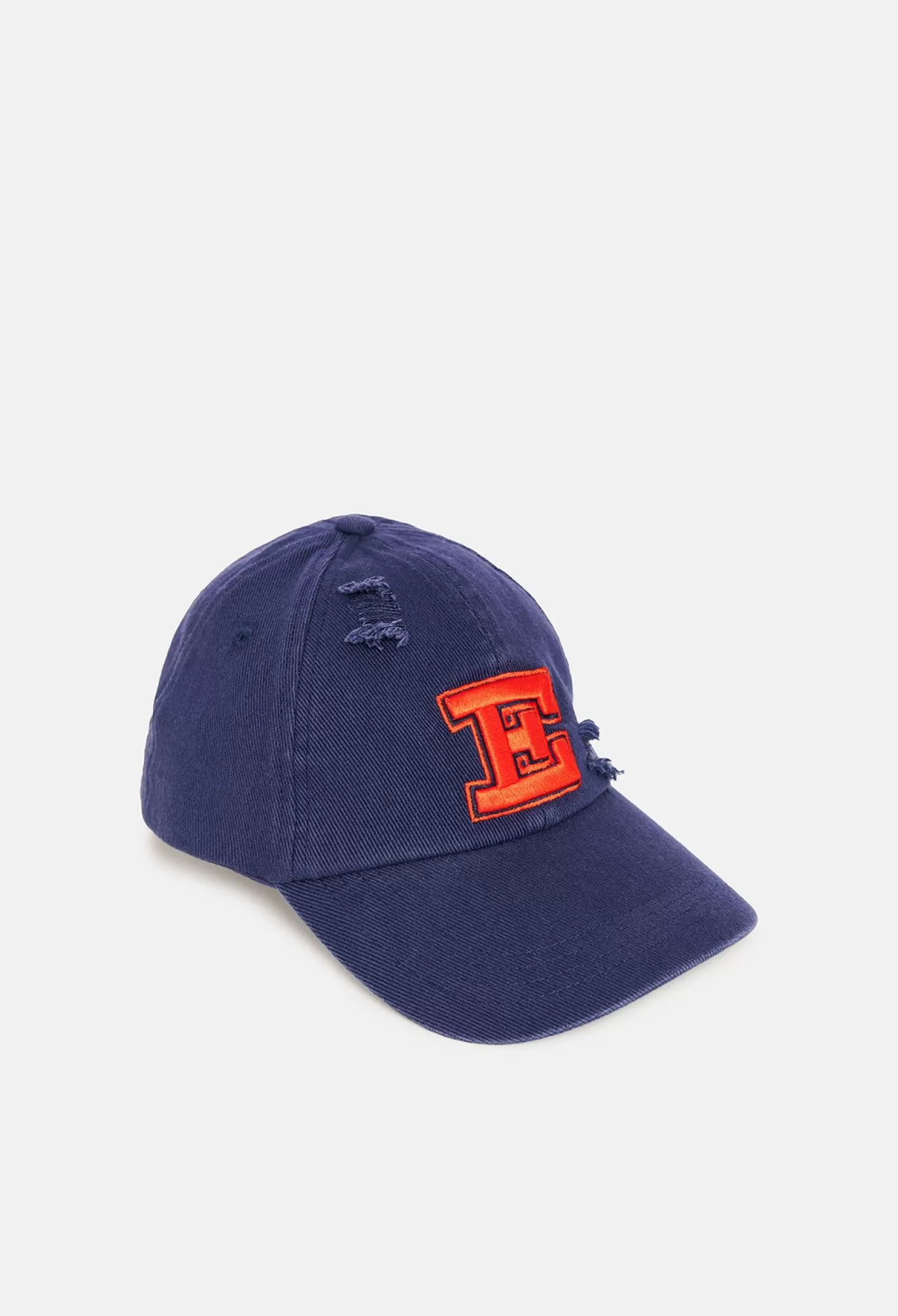 Outlet Dark blue embroidered baseball cap Fall 2024 Collection | Hats