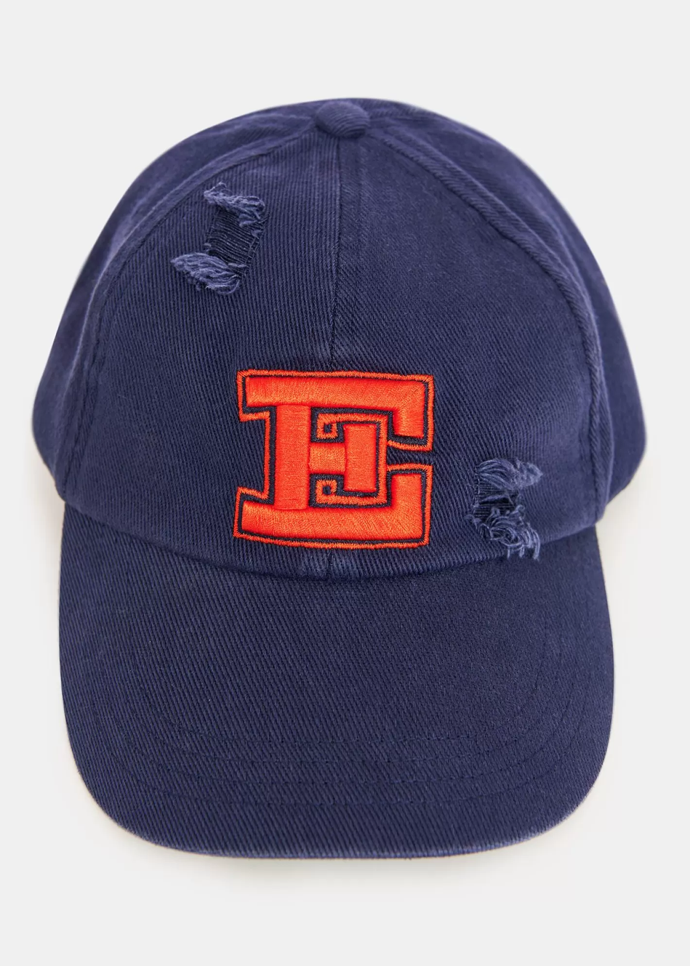 Outlet Dark blue embroidered baseball cap Fall 2024 Collection | Hats