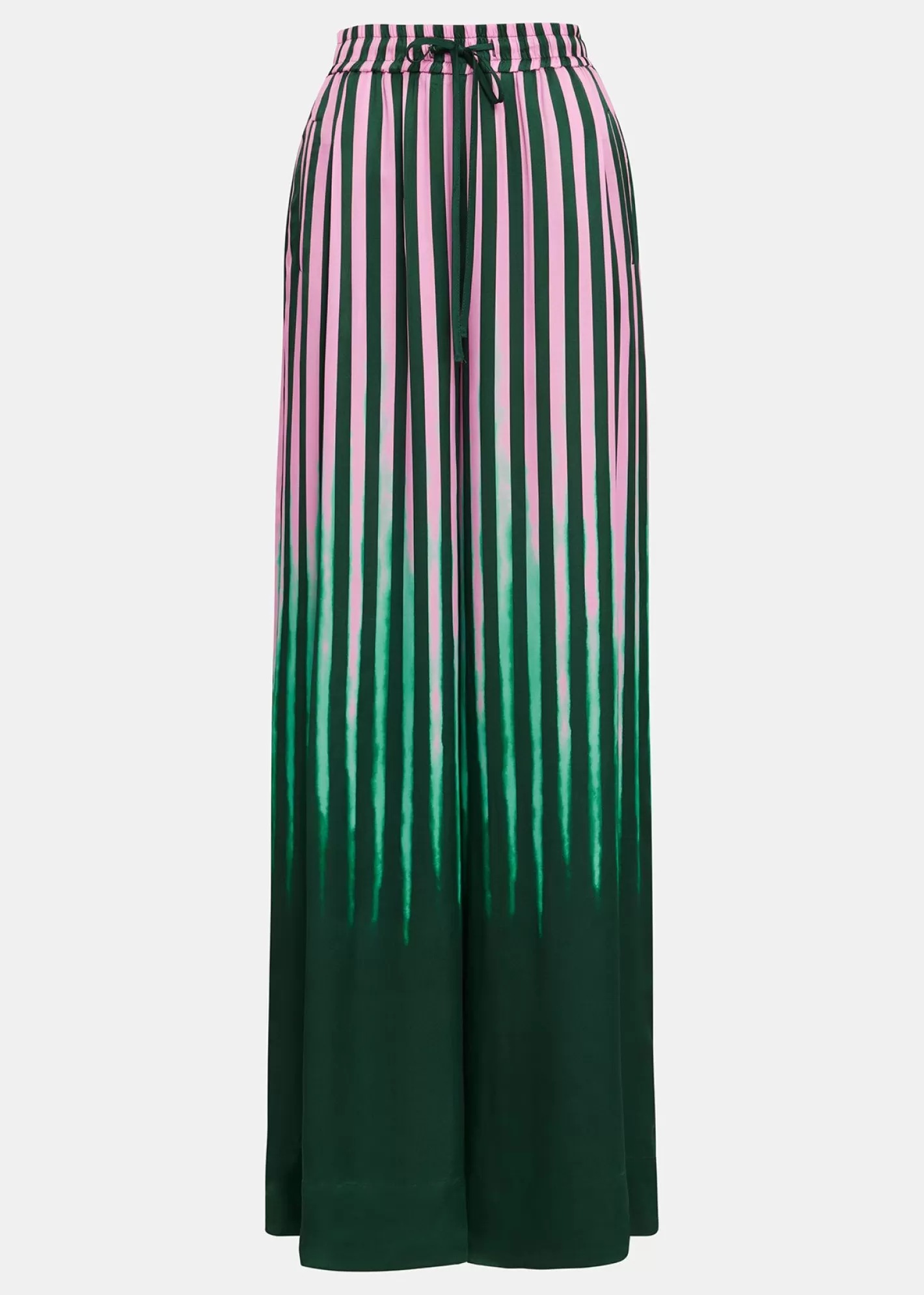 Sale Dark green, green and pink wide-leg pants Fall 2024 Collection | Partywear