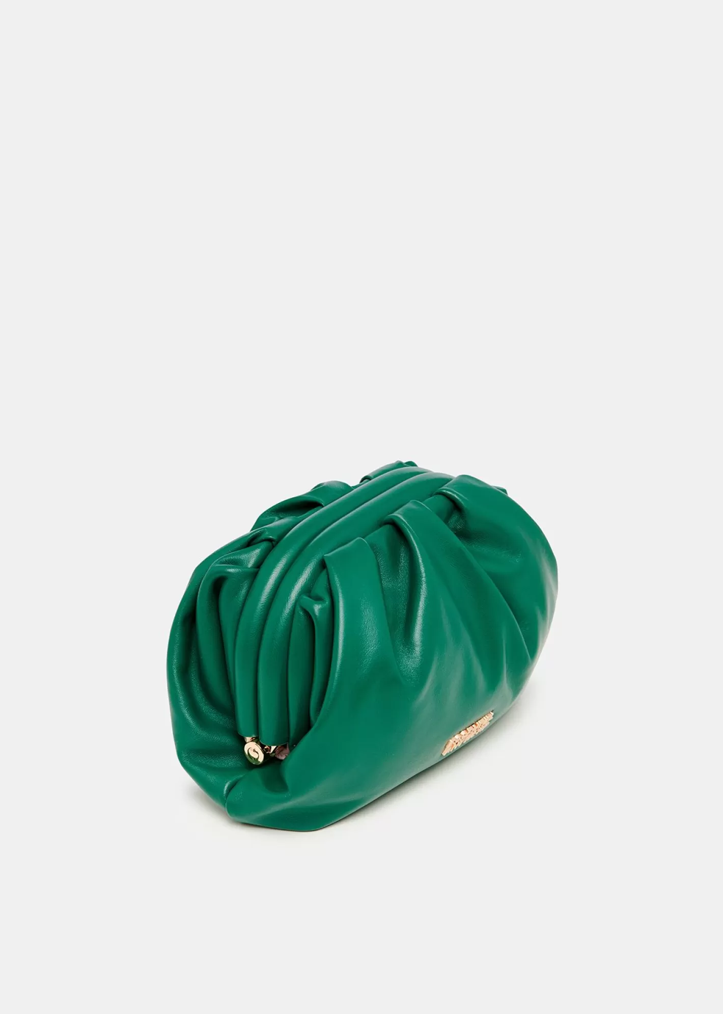 Clearance Dark green leather pouch Fall 2024 Collection | Partywear