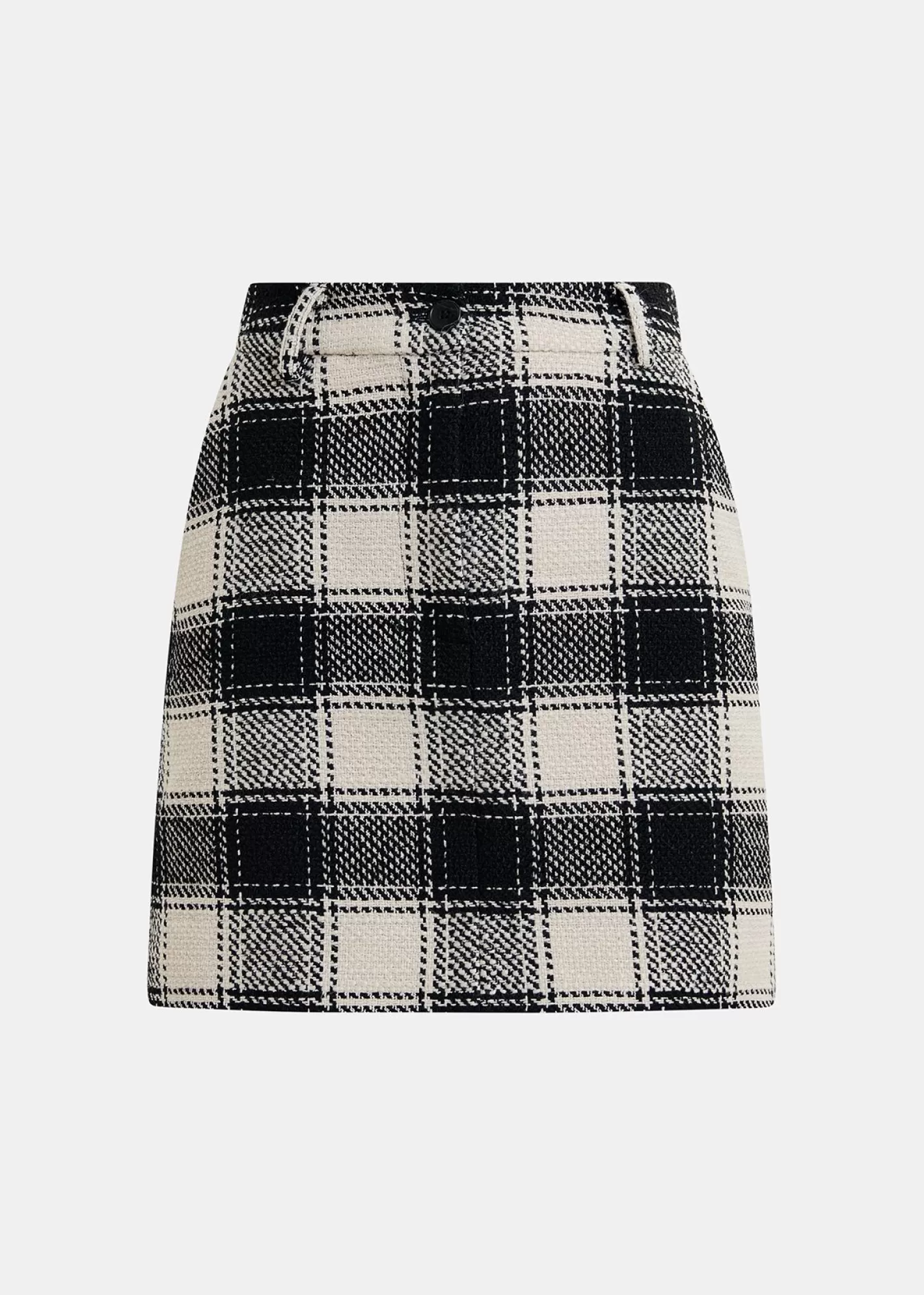 Hot Ecru and black checked mini skirt Skirts | Fall 2024 Collection