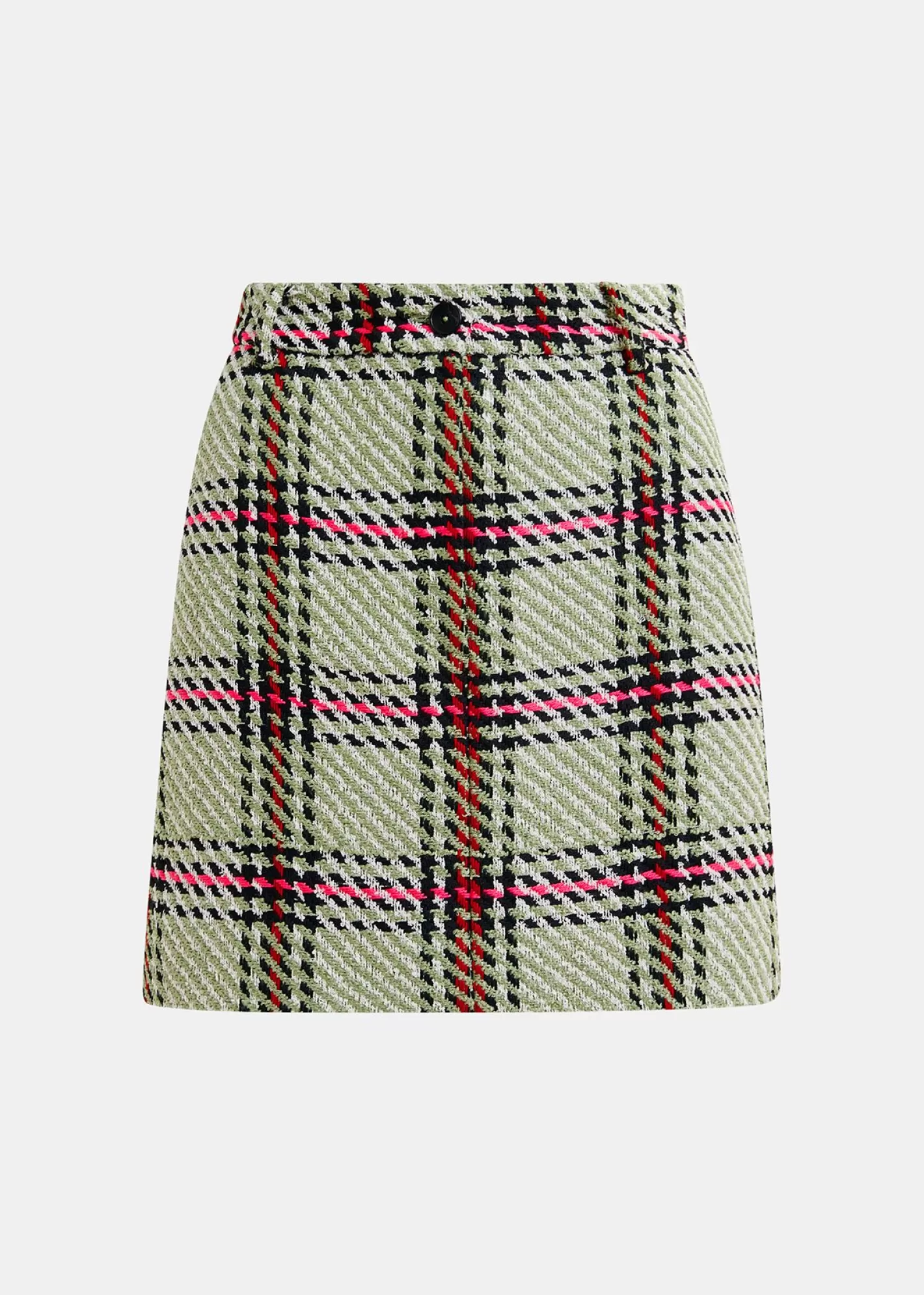 Shop Ecru, black and green checked mini skirt Fall 2024 Collection | Skirts