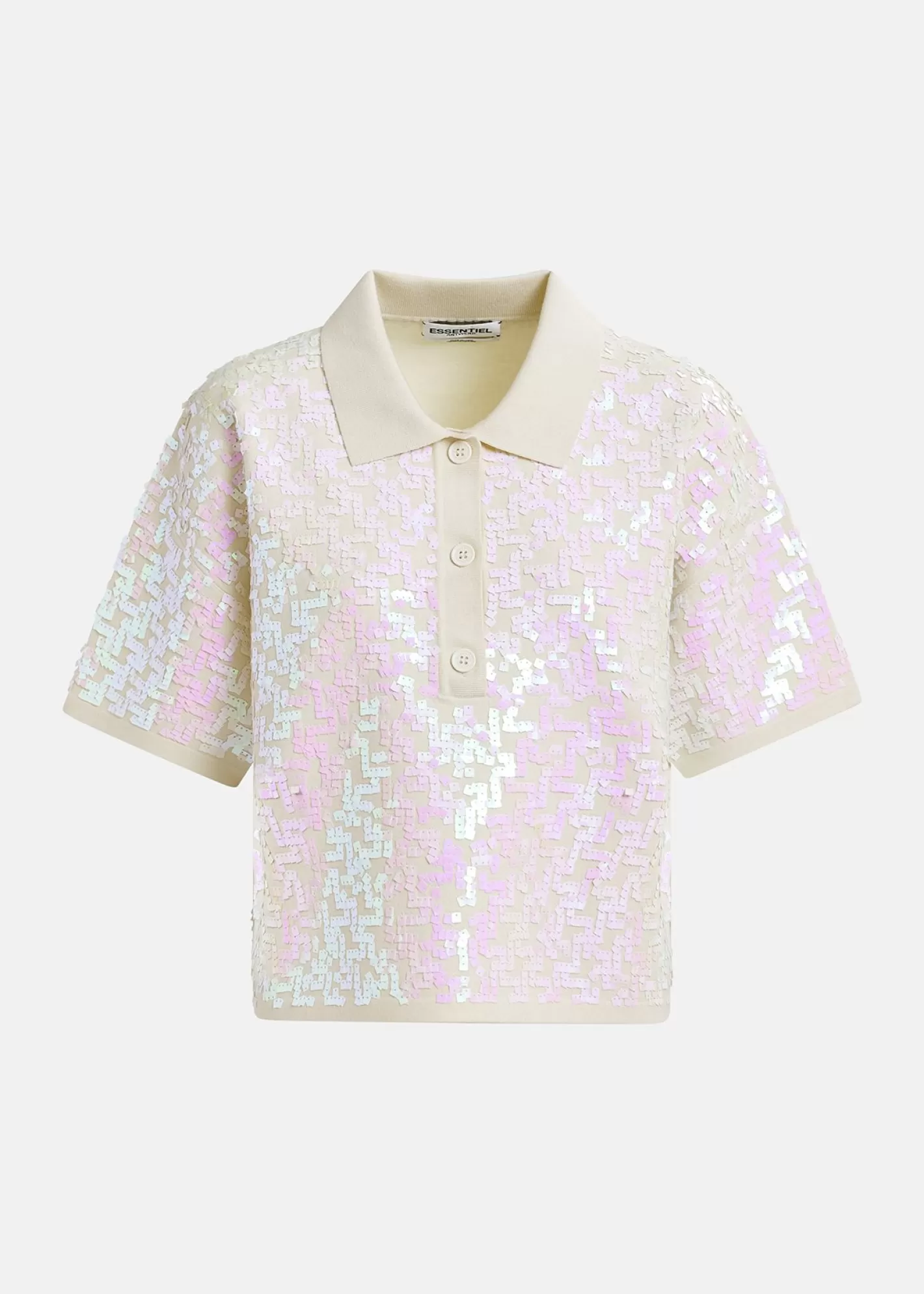 Flash Sale sequin-embellished polo top Fall 2024 Collection | Partywear