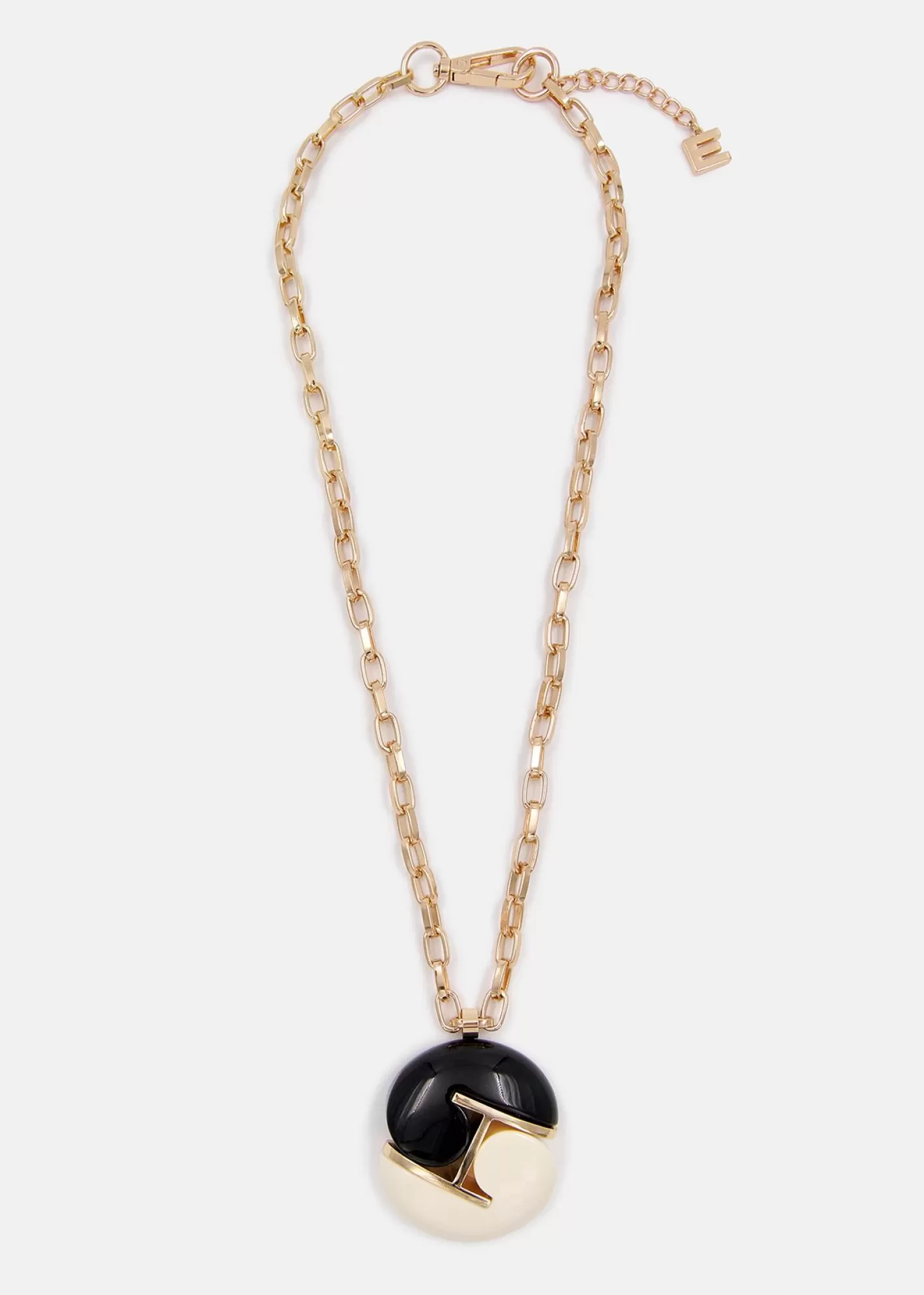 Clearance Gold-tone chain necklace with disc pendant Fall 2024 Collection | Jewelry