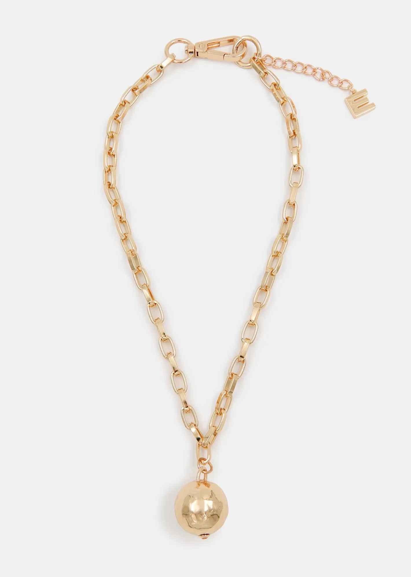 Online -tone chain necklace with sphere pendant Fall 2024 Collection | Jewelry