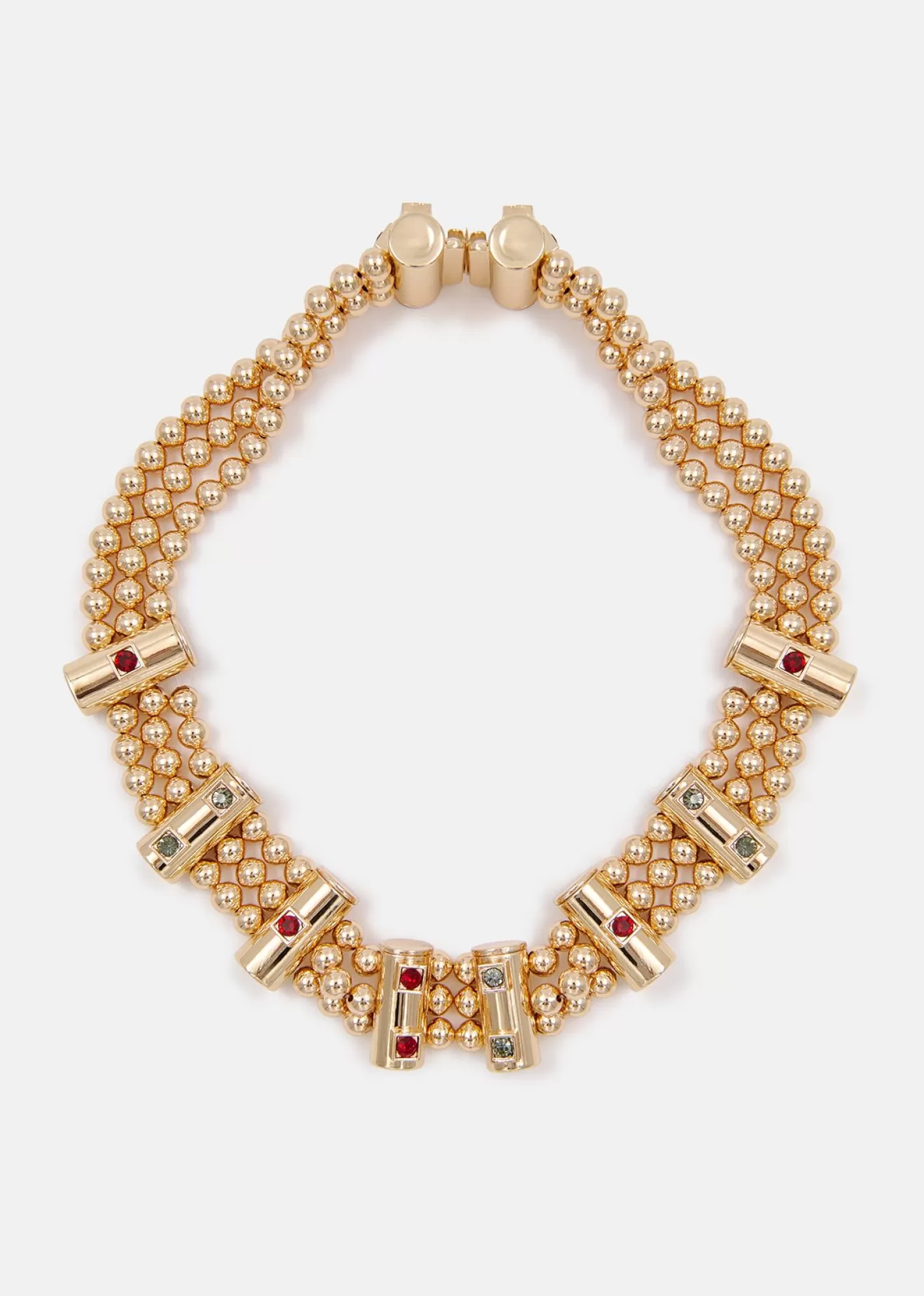 Fashion -tone chunky beaded necklace Fall 2024 Collection | Partywear