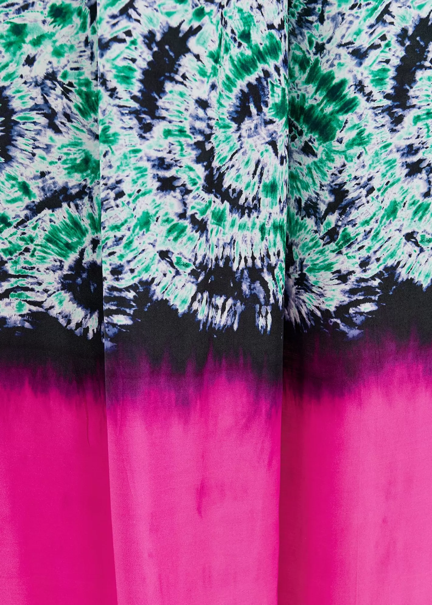 Cheap Green and navy blue abstract-print wide-leg pants with dip-dyed effect Fall 2024 Collection | Prints