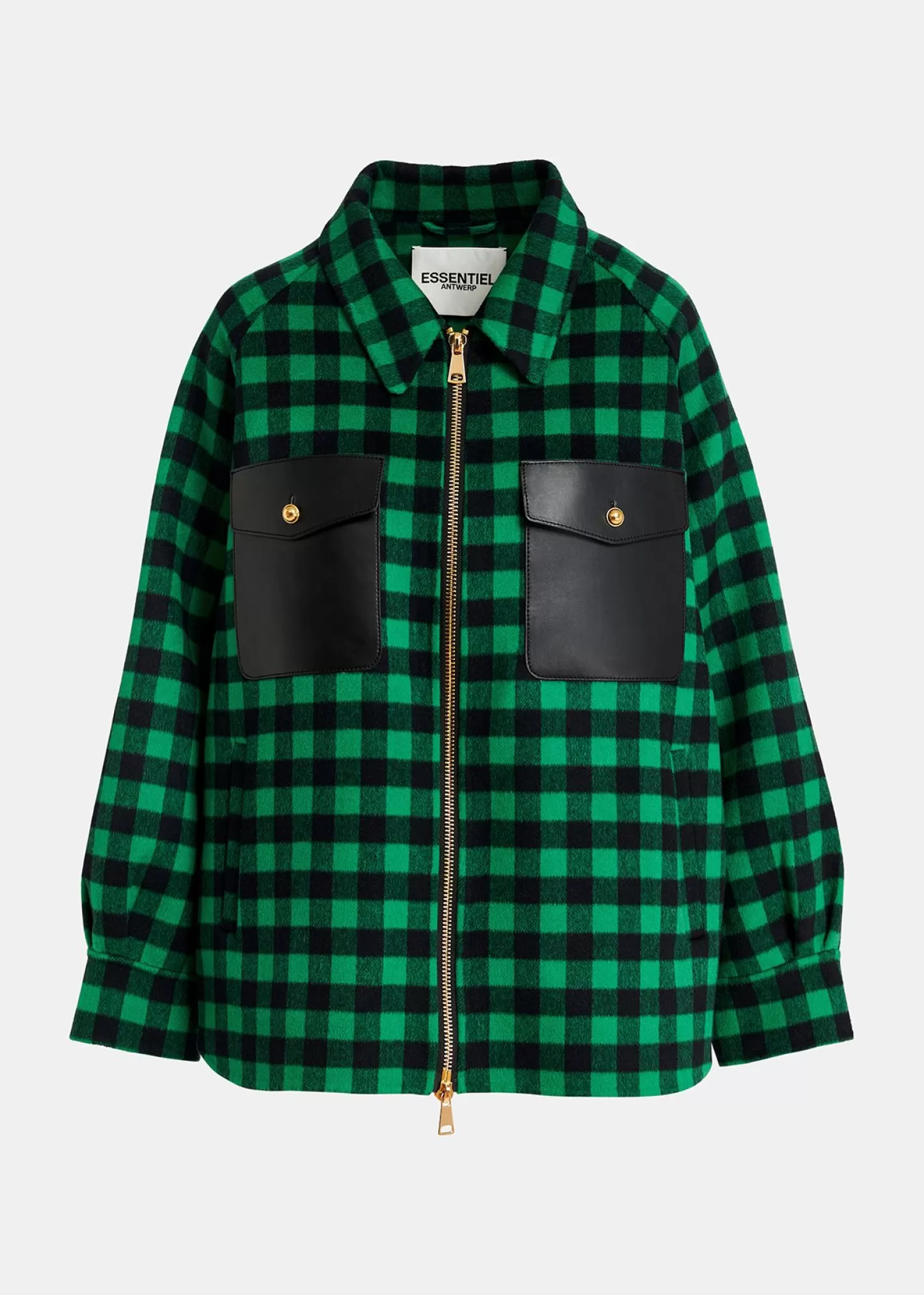 Discount Green and navy blue checked wool jacket Fall 2024 Collection | Coats & Jackets