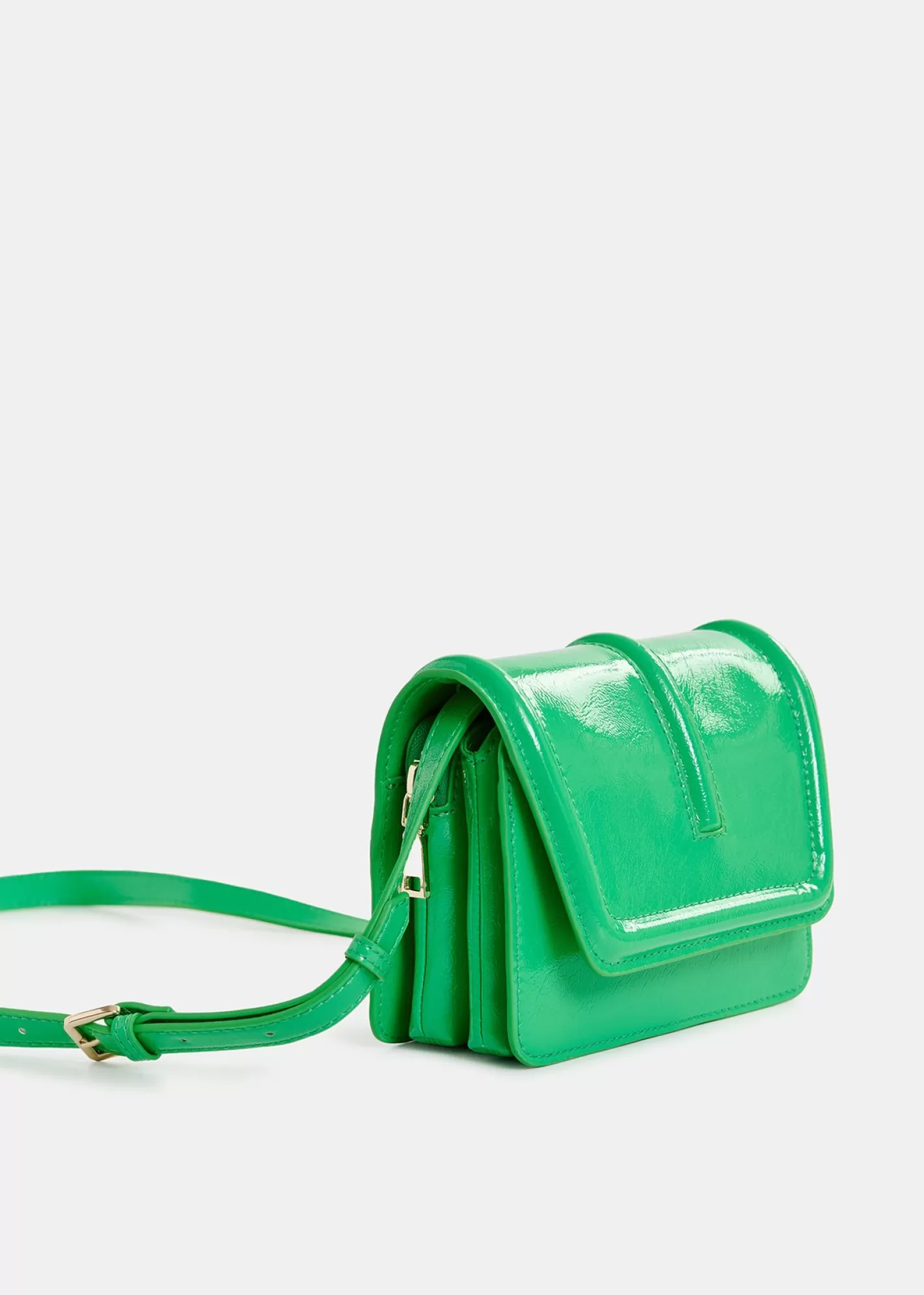 Discount faux patent-leather shoulder bag Bags | Fall 2024 Collection