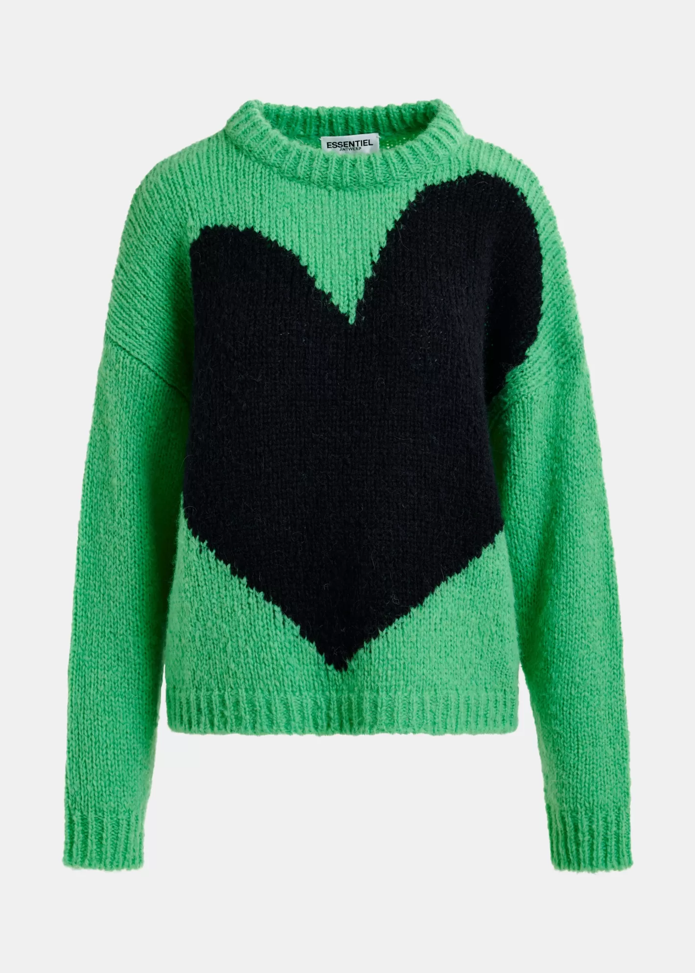 Online Green heart intarsia-knit sweater Sweaters & Cardigans