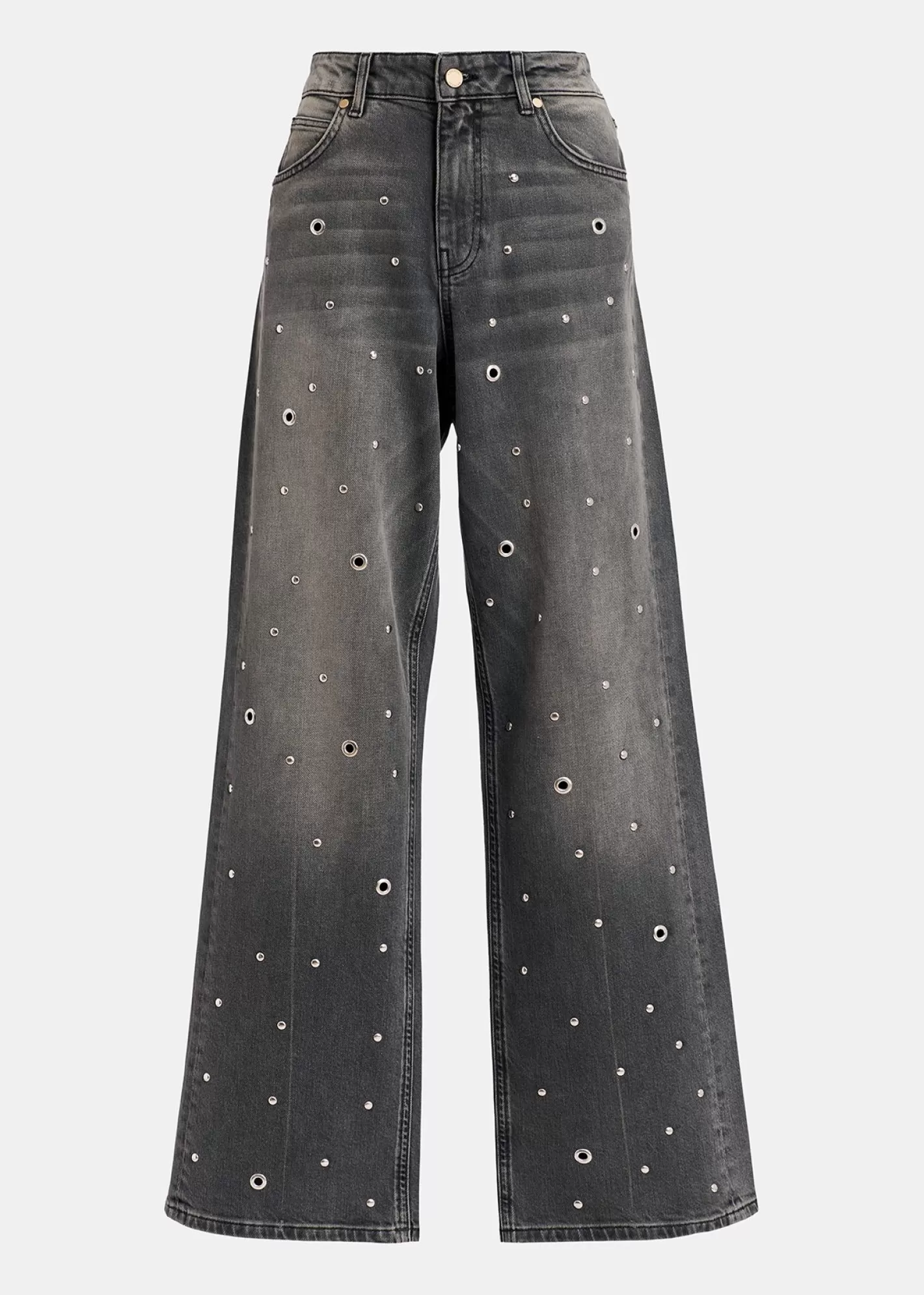 Hot eyelet-embellished jeans Fall 2024 Collection | Denim