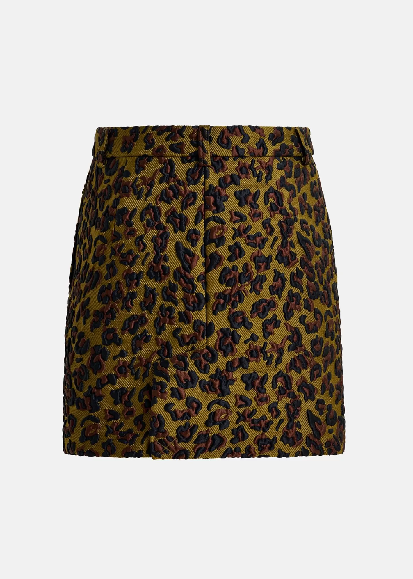 Flash Sale Khaki, brown and black leopard-jacquard mini skirt Fall 2024 Collection | Prints