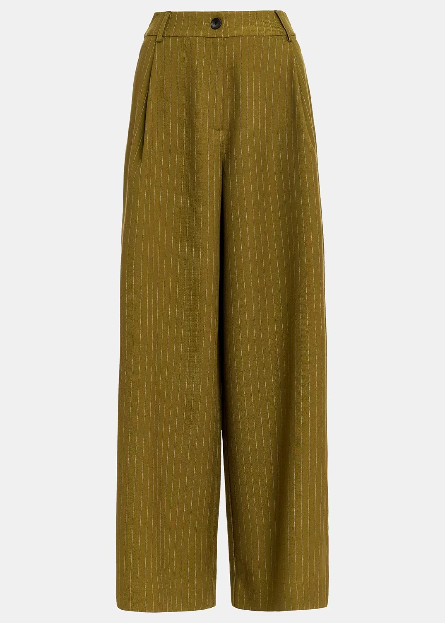 Online Khaki pinstriped wide-leg pants Pants & Shorts | Fall 2024 Collection