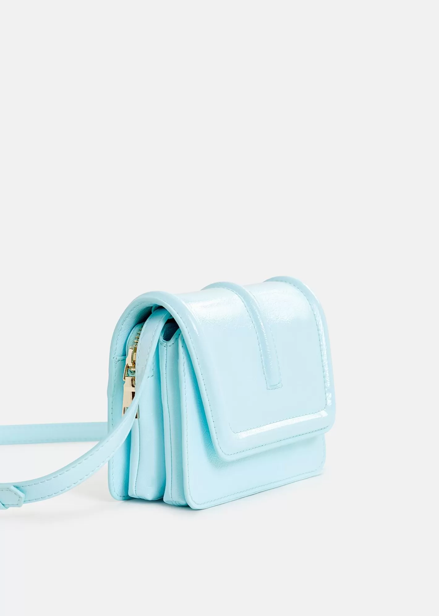 Best Light blue faux patent-leather shoulder bag Fall 2024 Collection | Bags