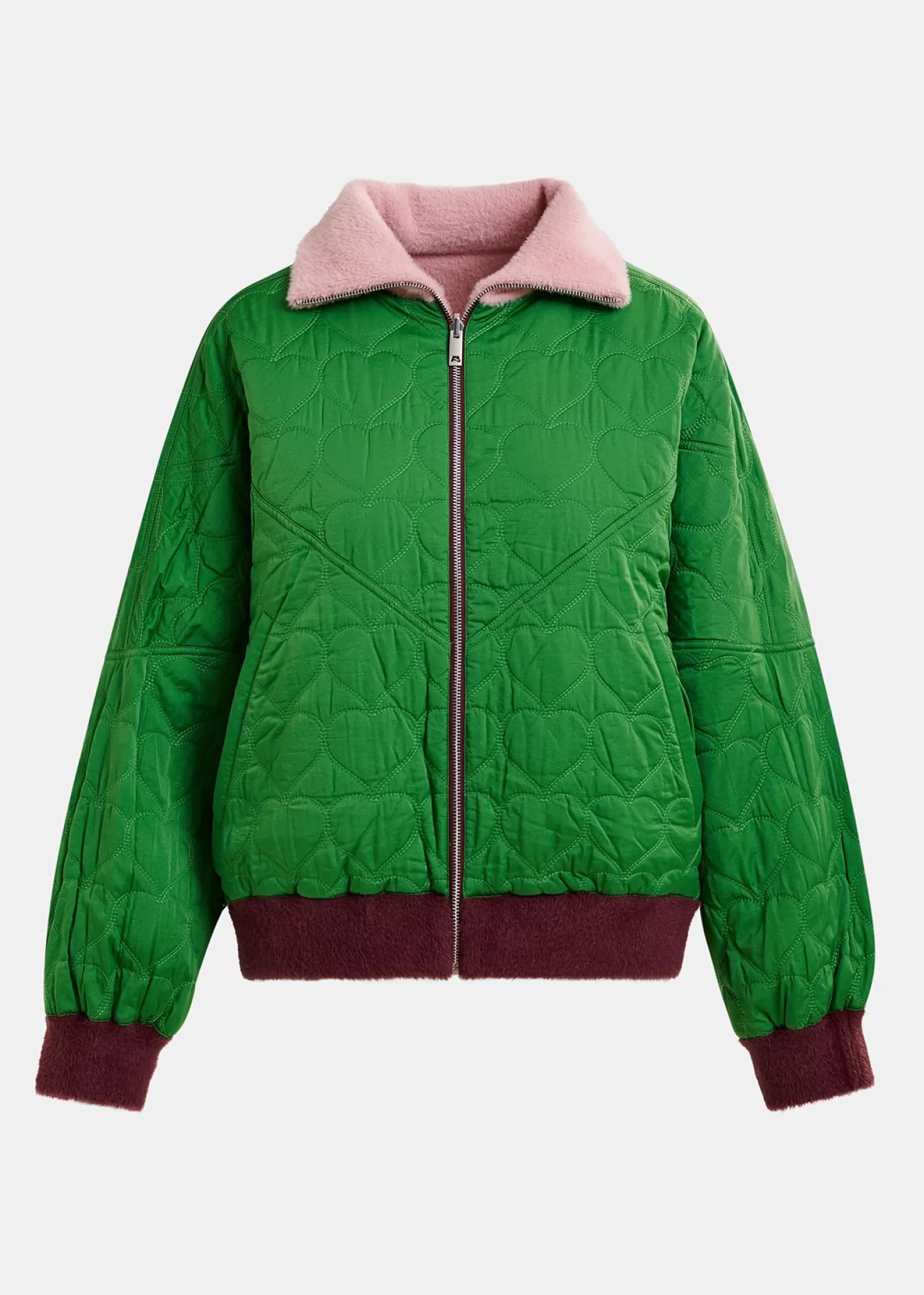 Cheap Light pink and burgundy reversible bomber jacket Fall 2024 Collection | Coats & Jackets