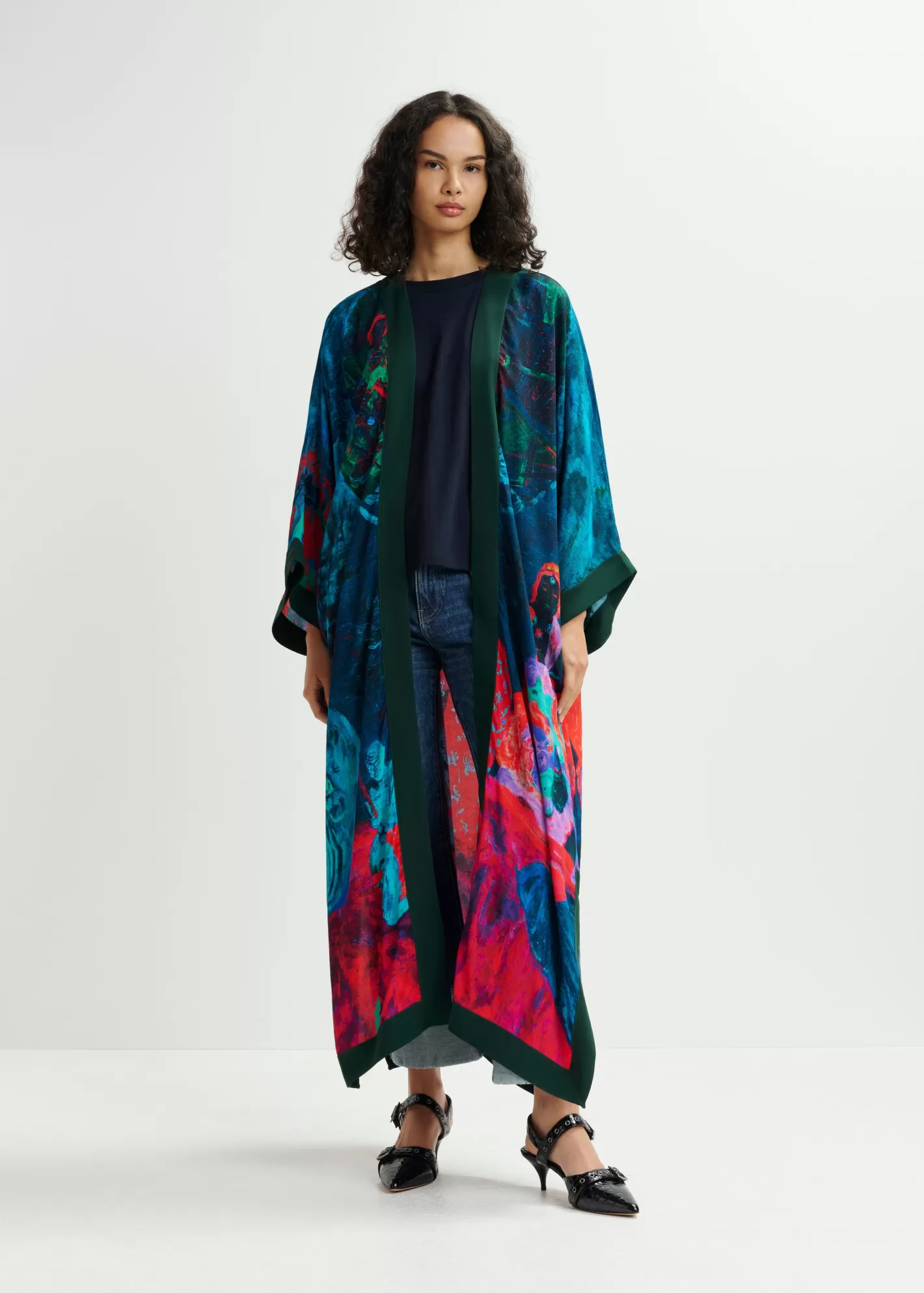 Store Multicolor kimono 'Still life with Chinoiseries' - collaboration with KMSKA KMSKA X Essentiel Antwerp | Coats & Jackets