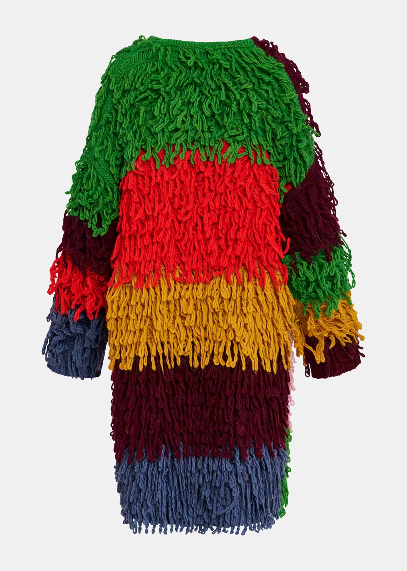 Fashion Multicolor oversized loop stitch knit Fall 2024 Collection | Coats & Jackets