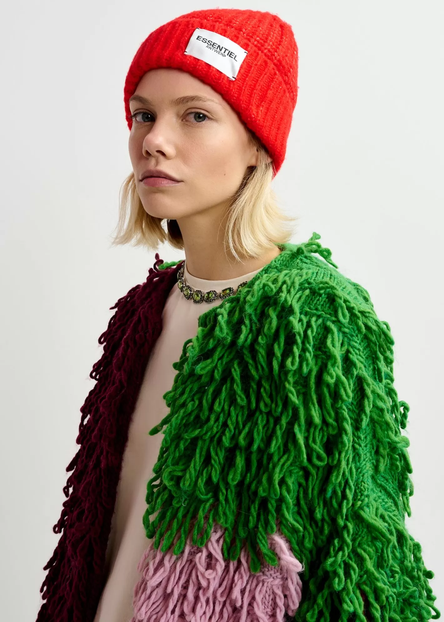 Fashion Multicolor oversized loop stitch knit Fall 2024 Collection | Coats & Jackets