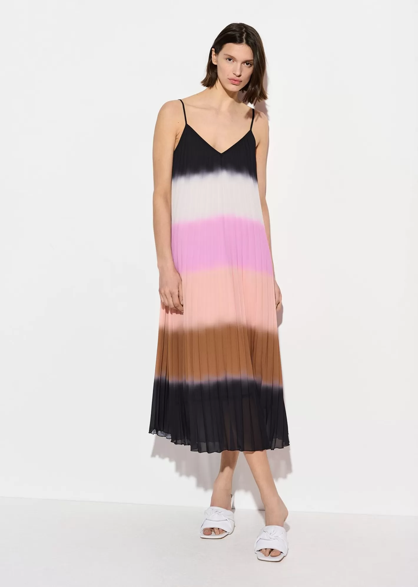 Outlet Multicolor plissé slip dress with gradient effect Fall 2024 Collection | Dresses