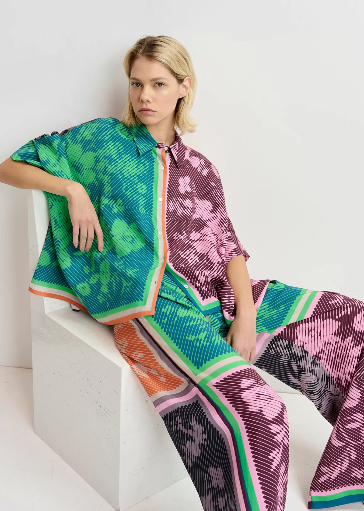 Best Sale Multicolor printed oversized shirt Fall 2024 Collection | Prints