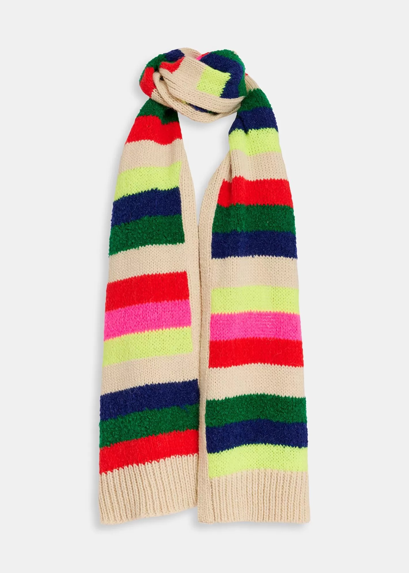 Best Multicolor striped intarsia-knitted scarf Fall 2024 Collection | Scarves