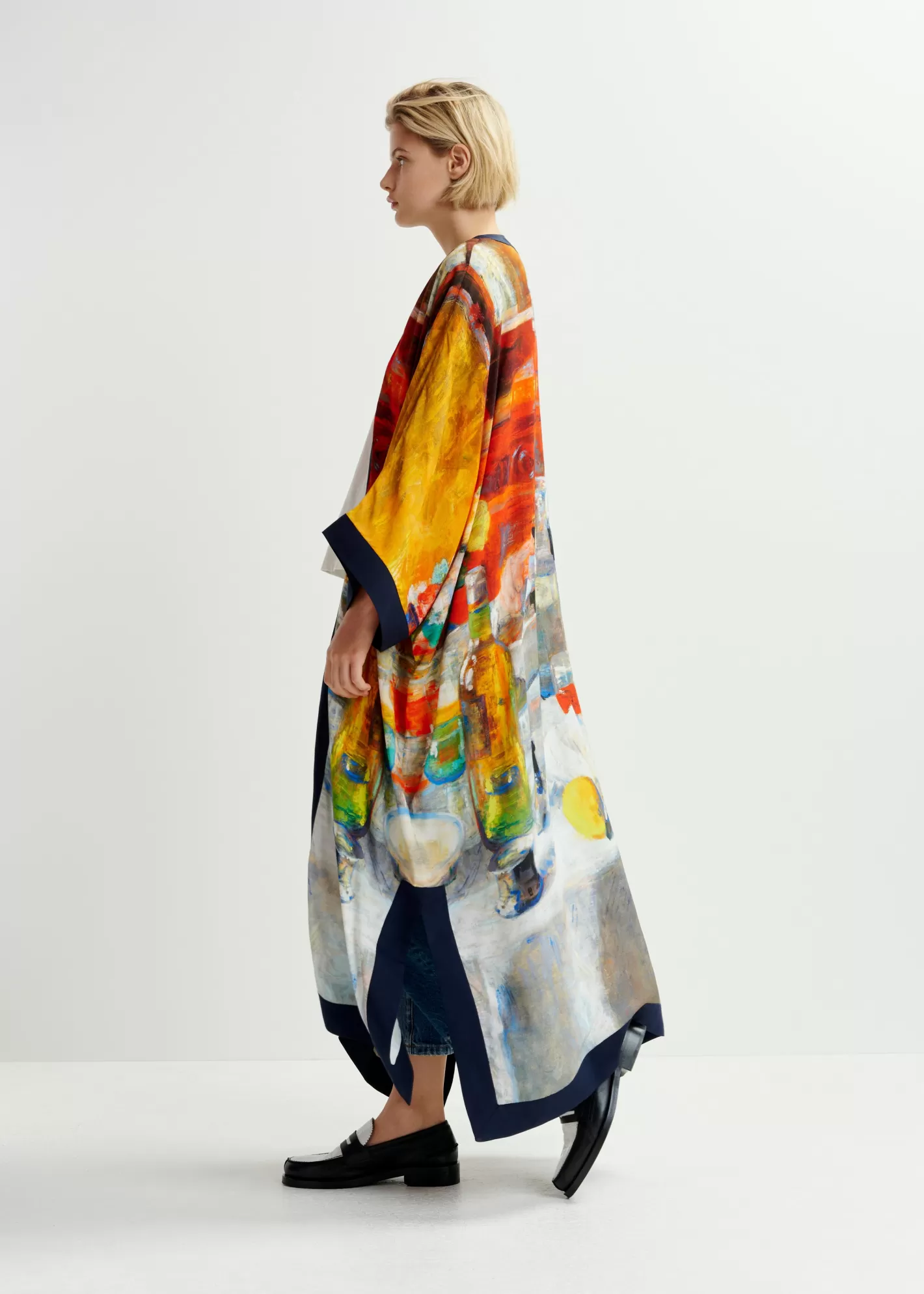 New Multicolor 'The Oyster Eater' kimono - collaboration with KMSKA KMSKA X Essentiel Antwerp | Prints