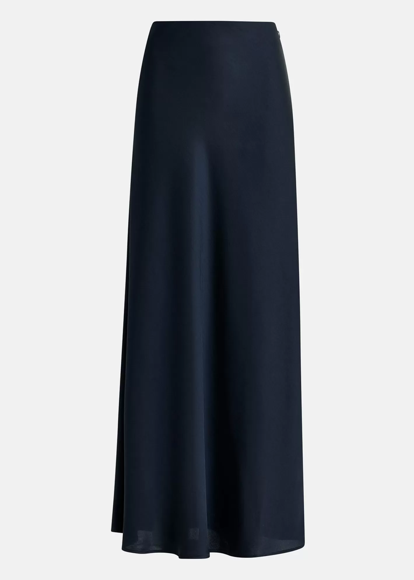 Fashion Navy blue satin maxi-length skirt Fall 2024 Collection | Skirts