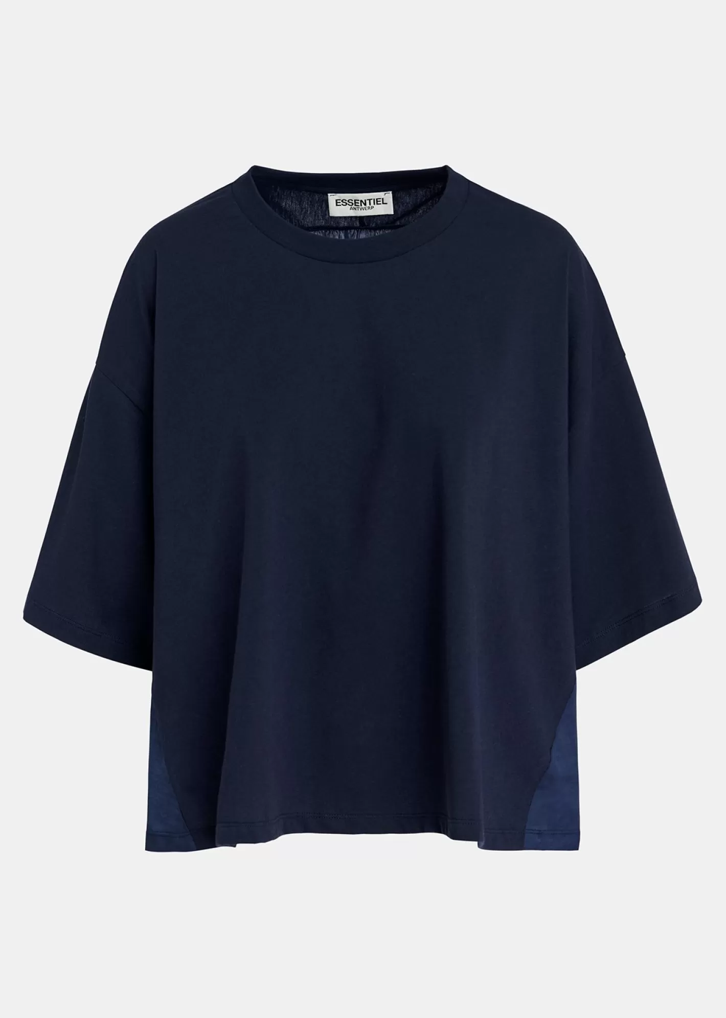 Best Navy blue T-shirt with satin back panel Fall 2024 Collection | T-shirts