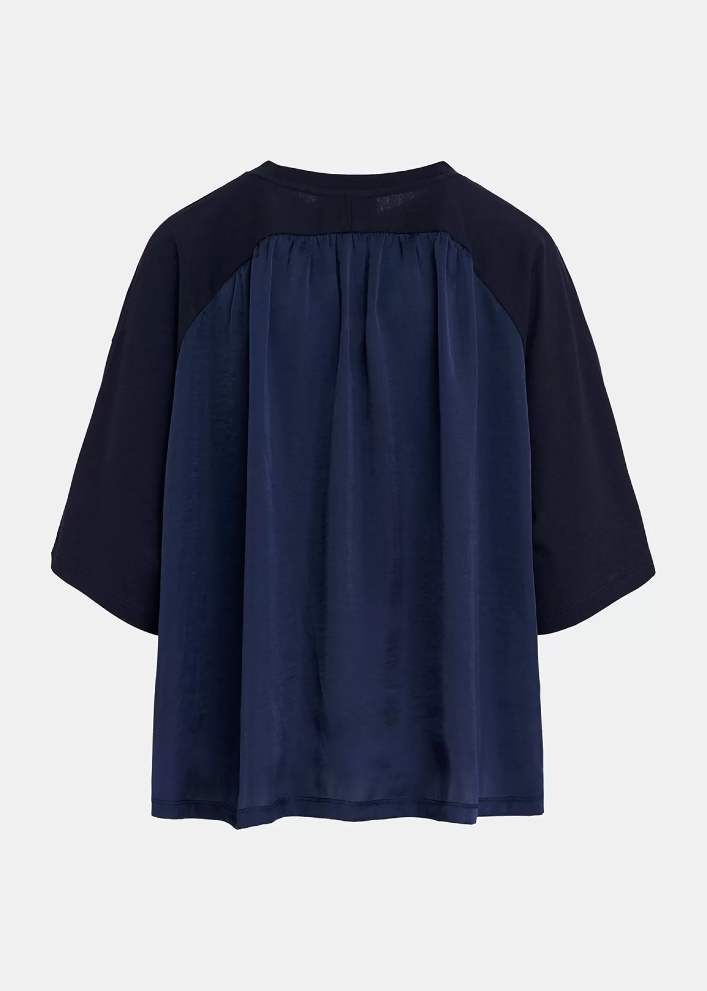 Best Navy blue T-shirt with satin back panel Fall 2024 Collection | T-shirts