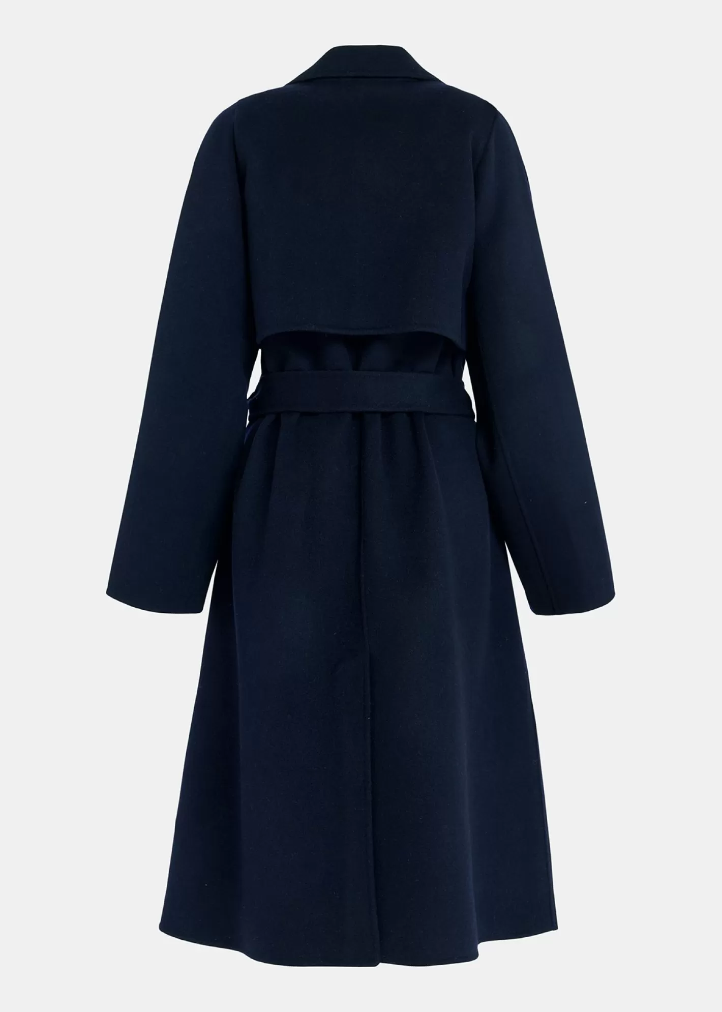 Best Navy blue wool belted coat Fall 2024 Collection | Coats & Jackets