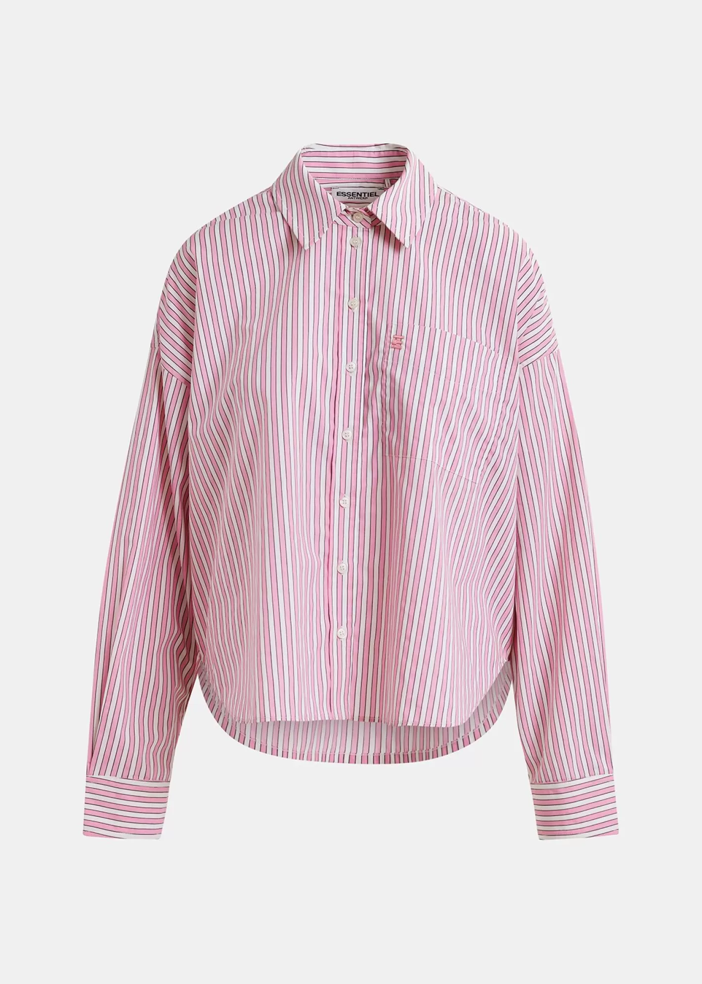 Best Pink and white striped cotton shirt Fall 2024 Collection | Tops & Blouses