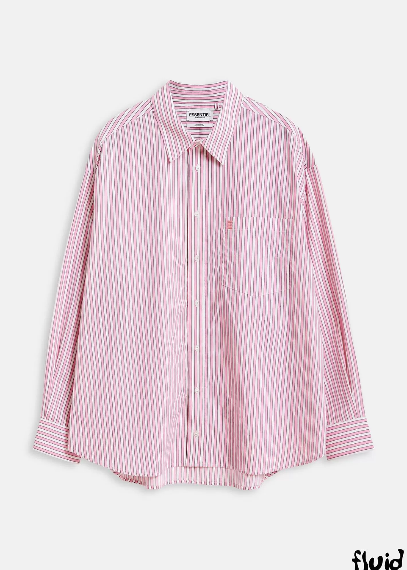 Flash Sale Pink and white striped cotton shirt FLUID Collection | Tops & Blouses