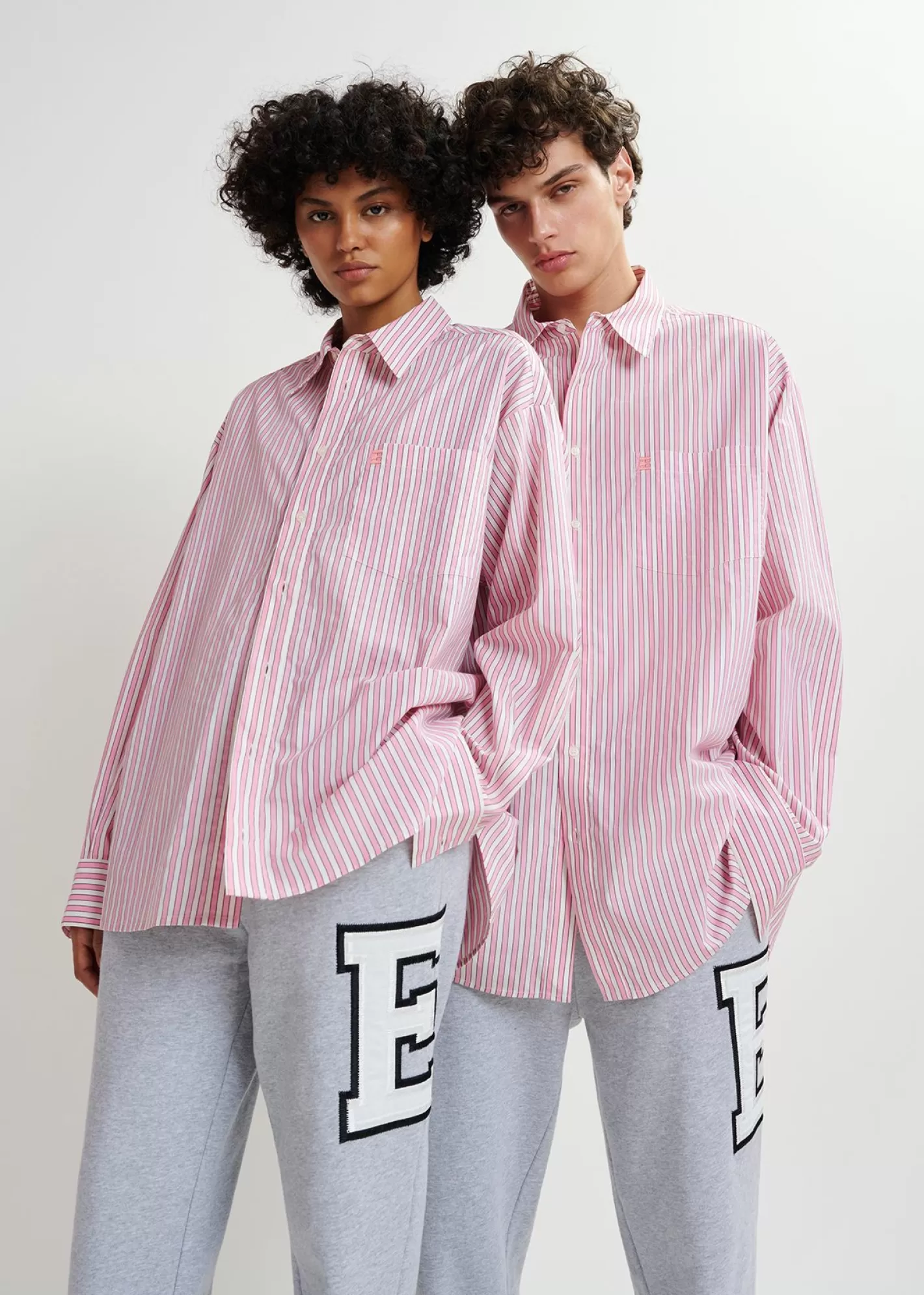 Flash Sale Pink and white striped cotton shirt FLUID Collection | Tops & Blouses