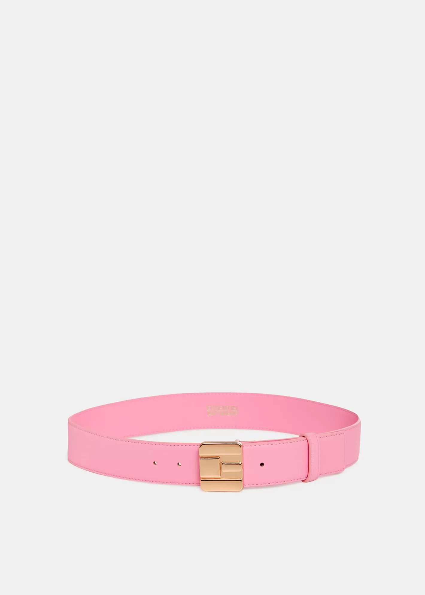 Flash Sale Pink leather belt with E-shaped buckle Fall 2024 Collection | Belts