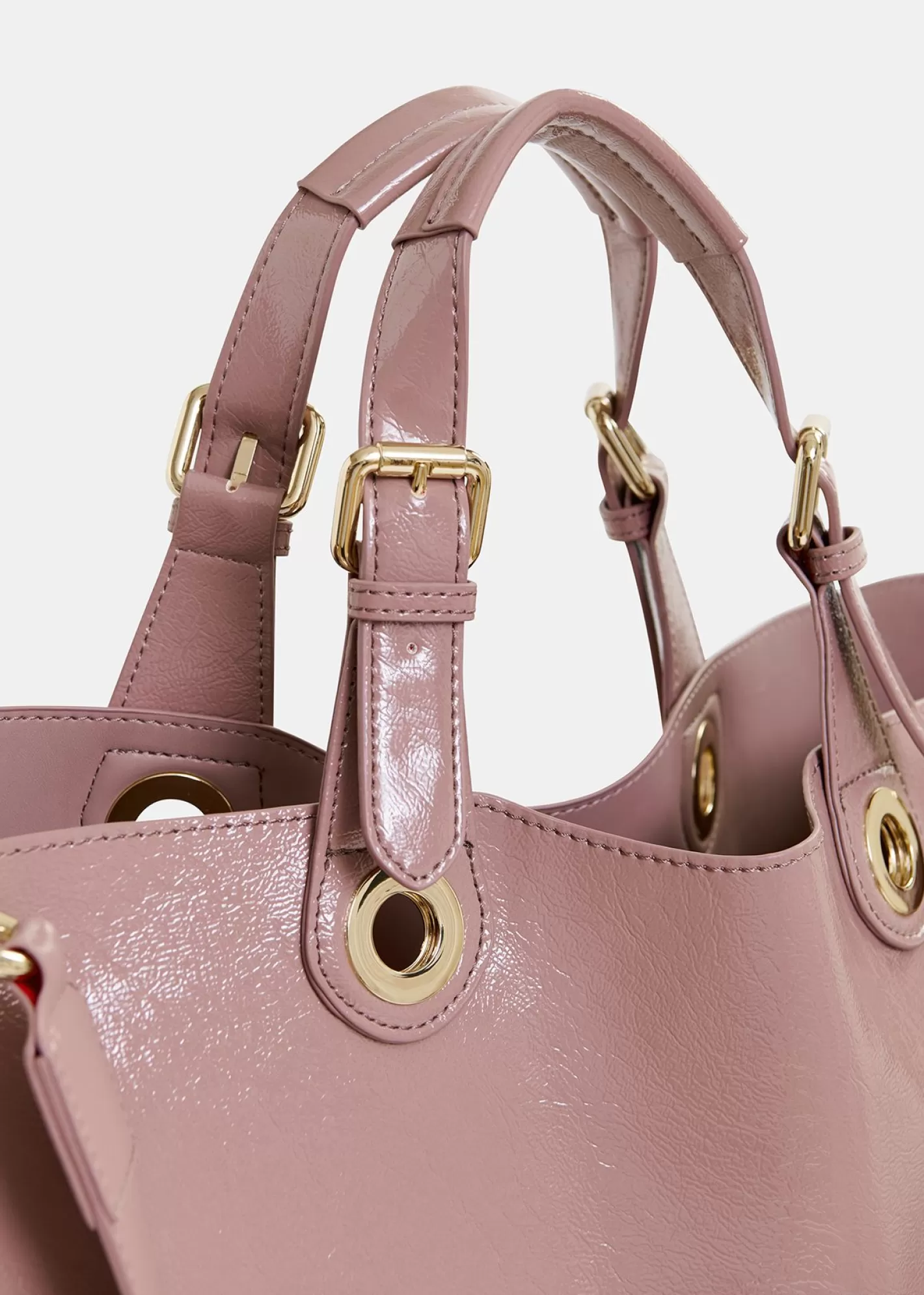 Best Vintage pink faux patent-leather shopper bag Fall 2024 Collection | Bags