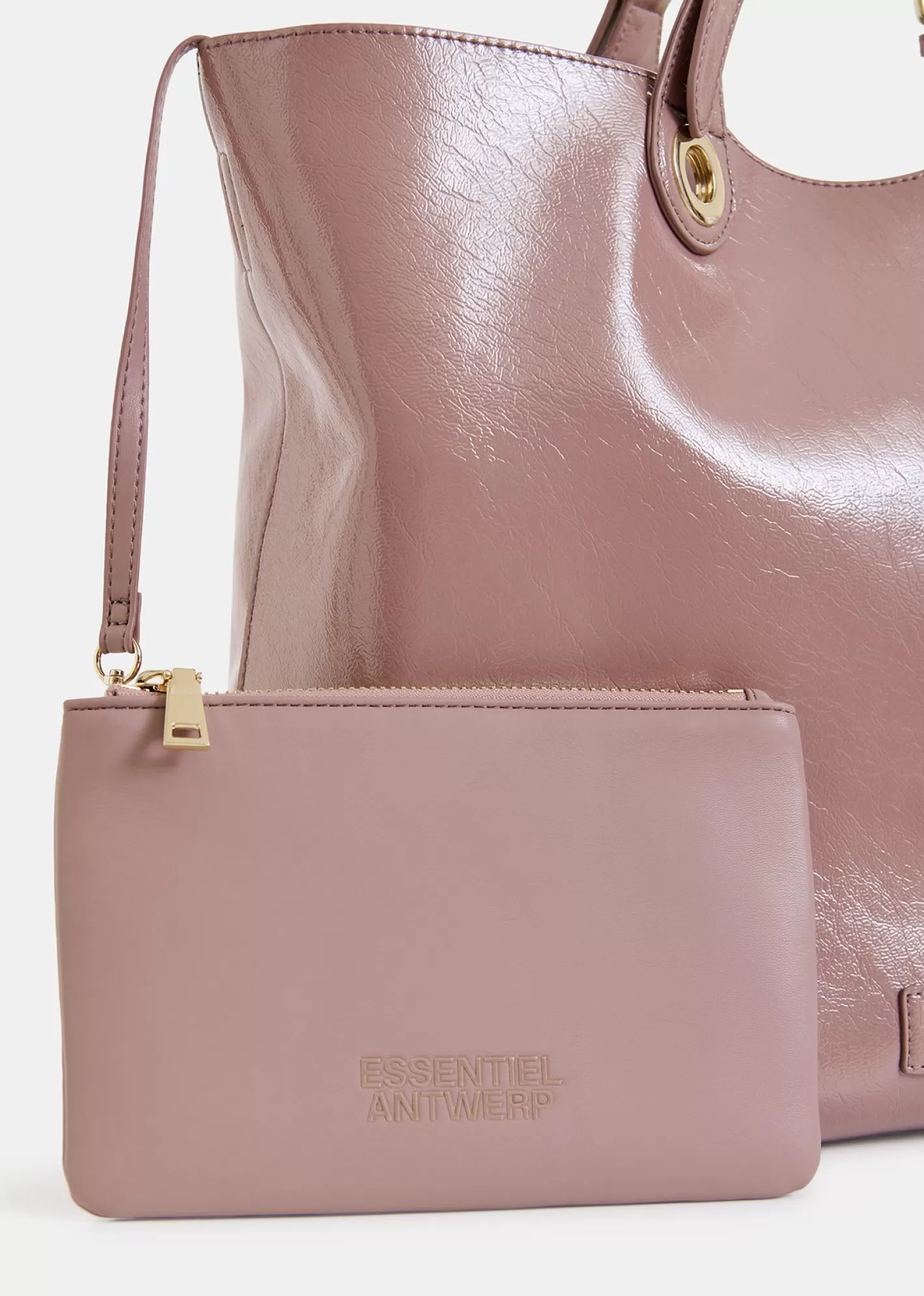 Best Vintage pink faux patent-leather shopper bag Fall 2024 Collection | Bags