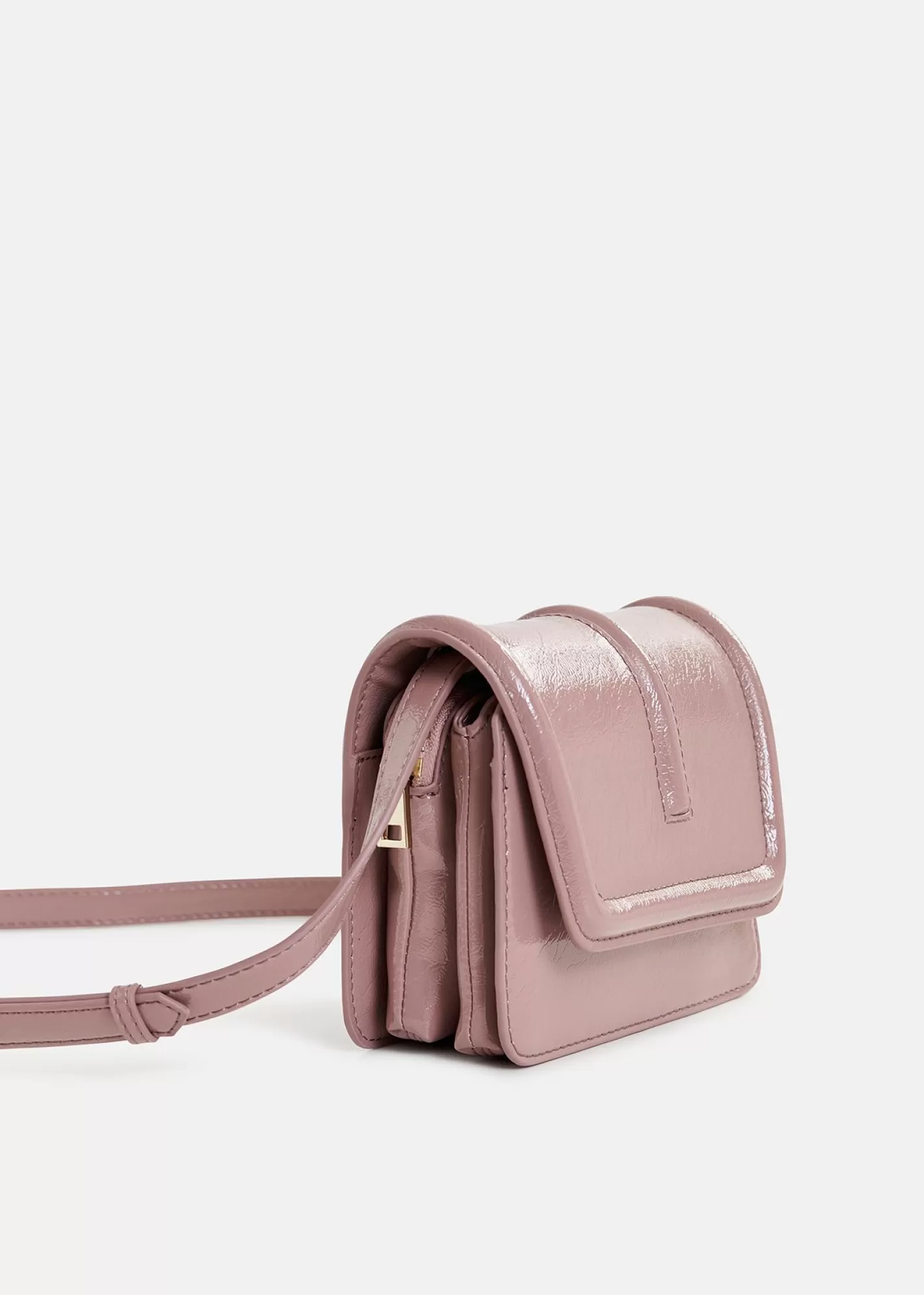 Outlet Vintage pink faux patent-leather shoulder bag Fall 2024 Collection | Bags