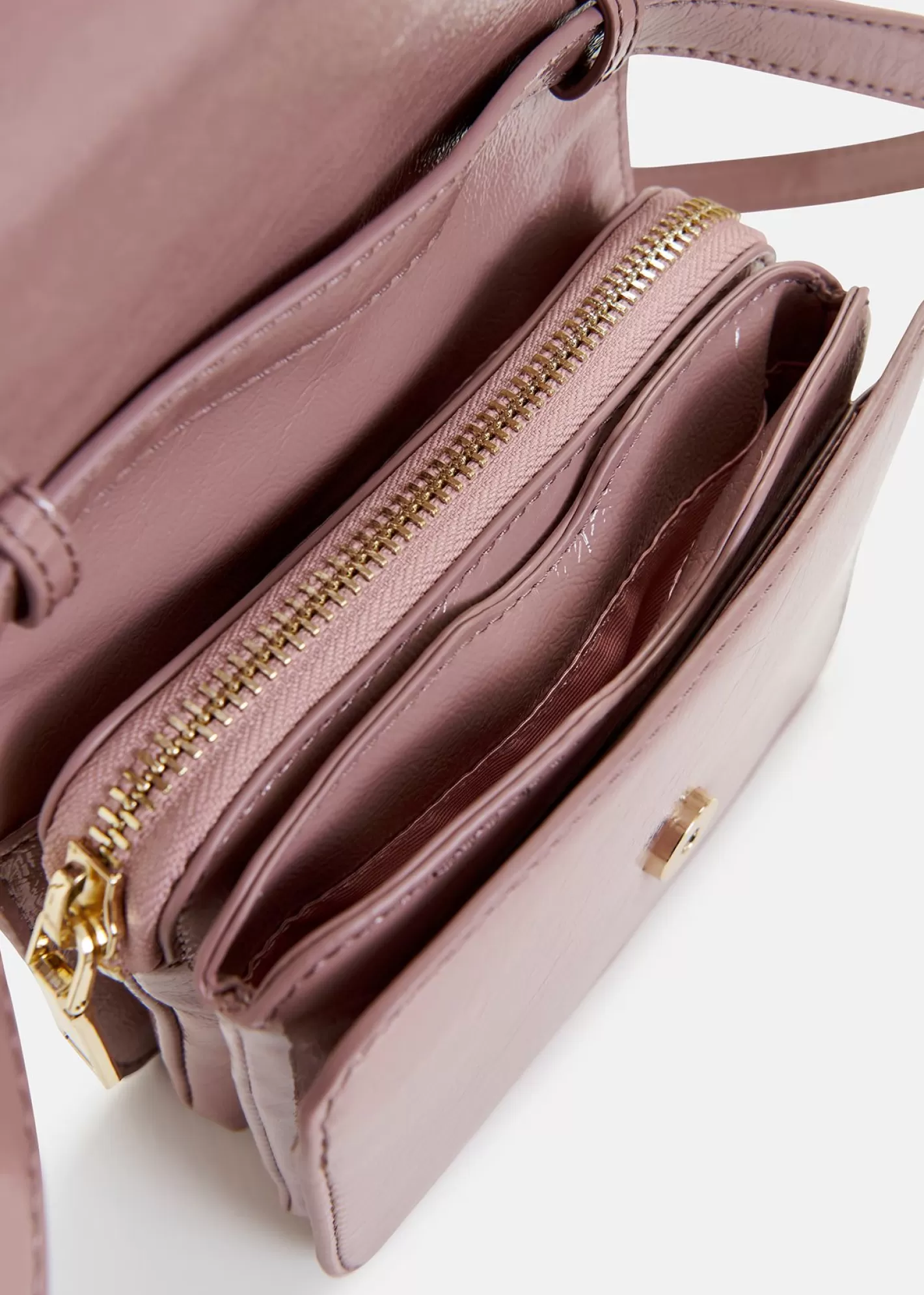 Outlet Vintage pink faux patent-leather shoulder bag Fall 2024 Collection | Bags
