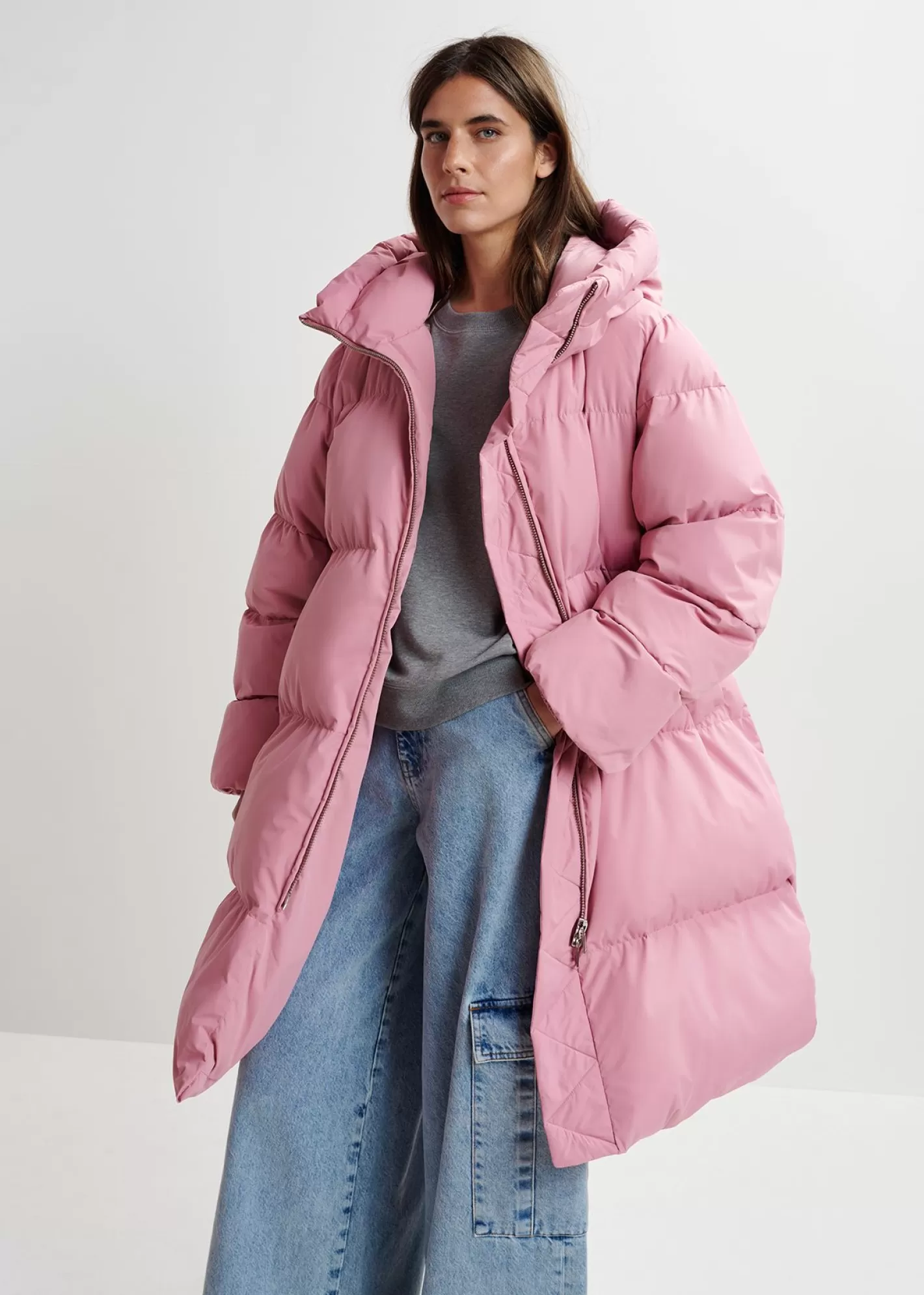 Online Vintage pink hooded puffer coat Coats & Jackets